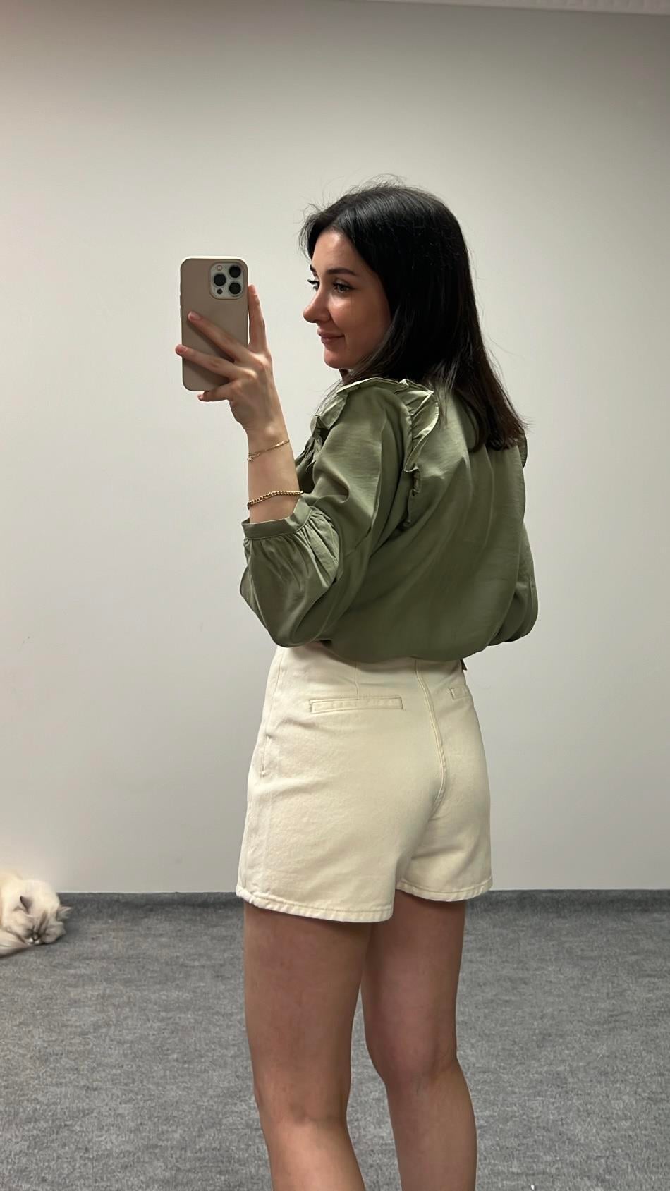 MARKA EKRU DENİM ŞORT ETEK