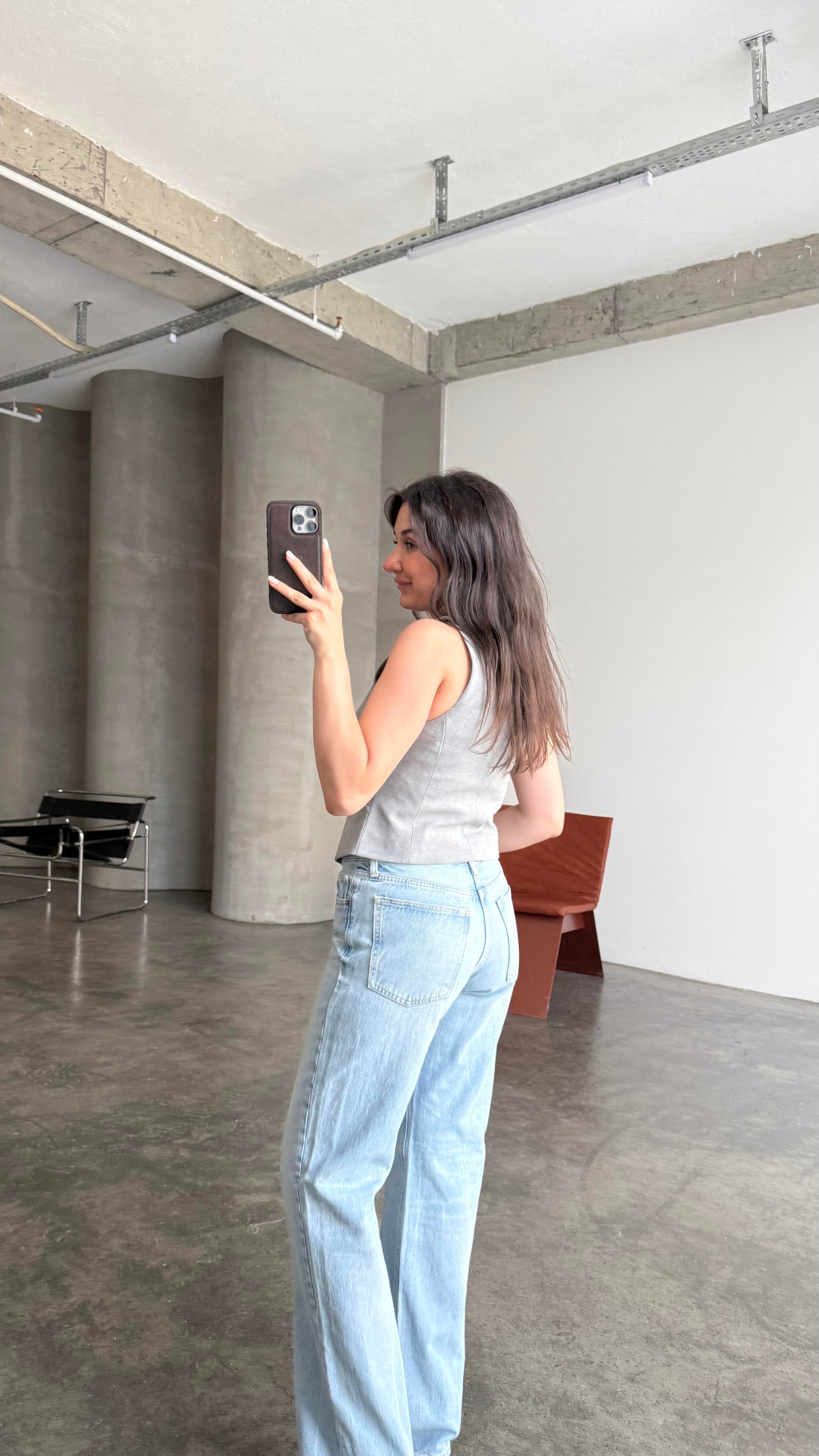 Marka Gri Klasik Model Yelek