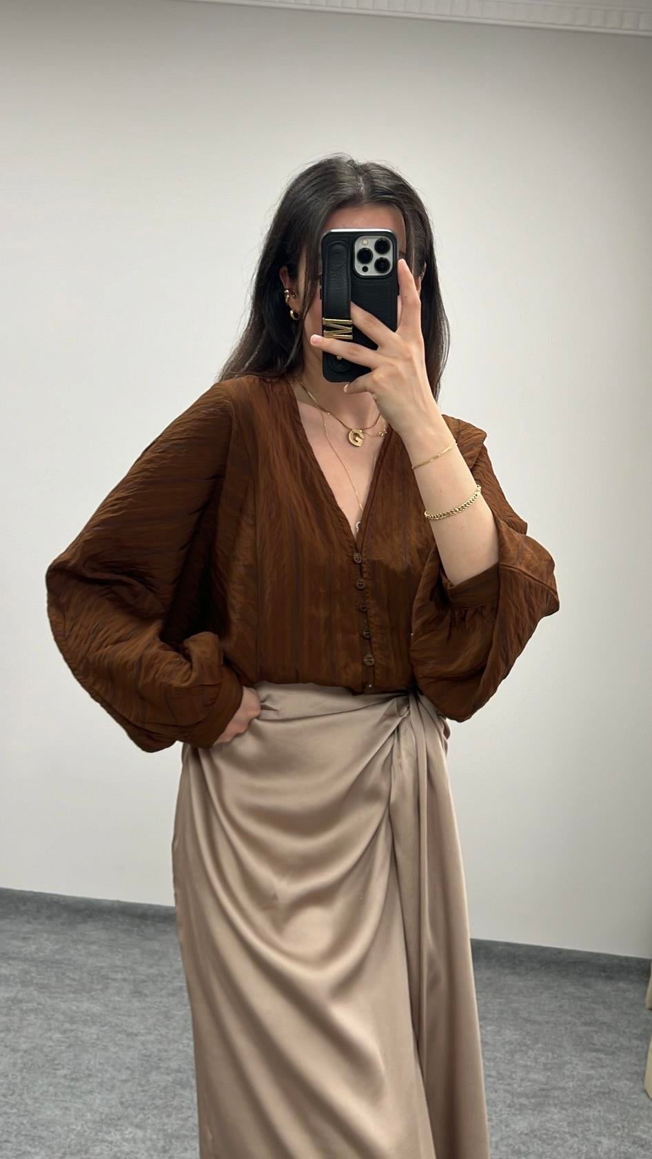 Marka Kahve Salaş Gömlek