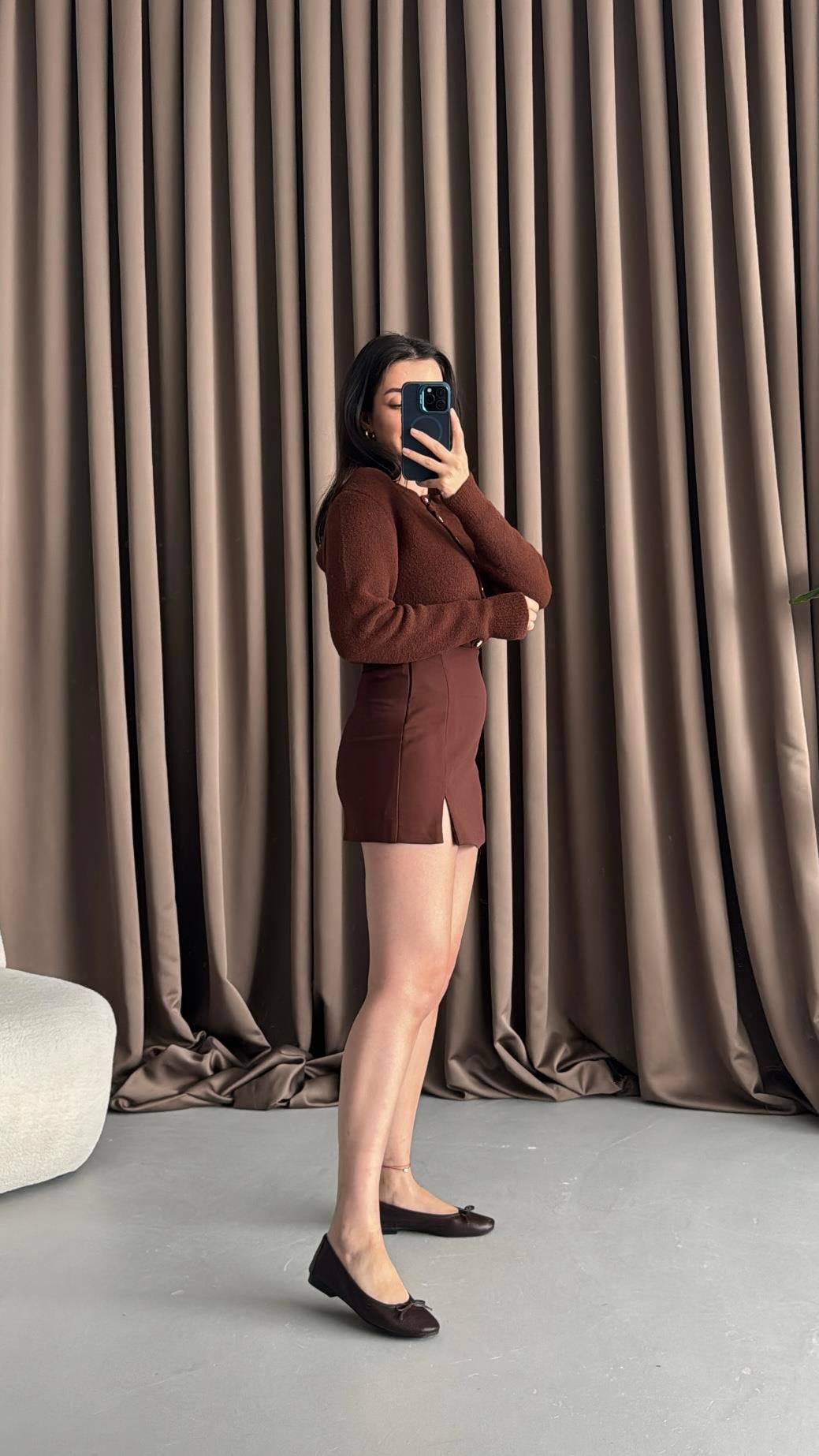 Marka Kahve Şort Etek