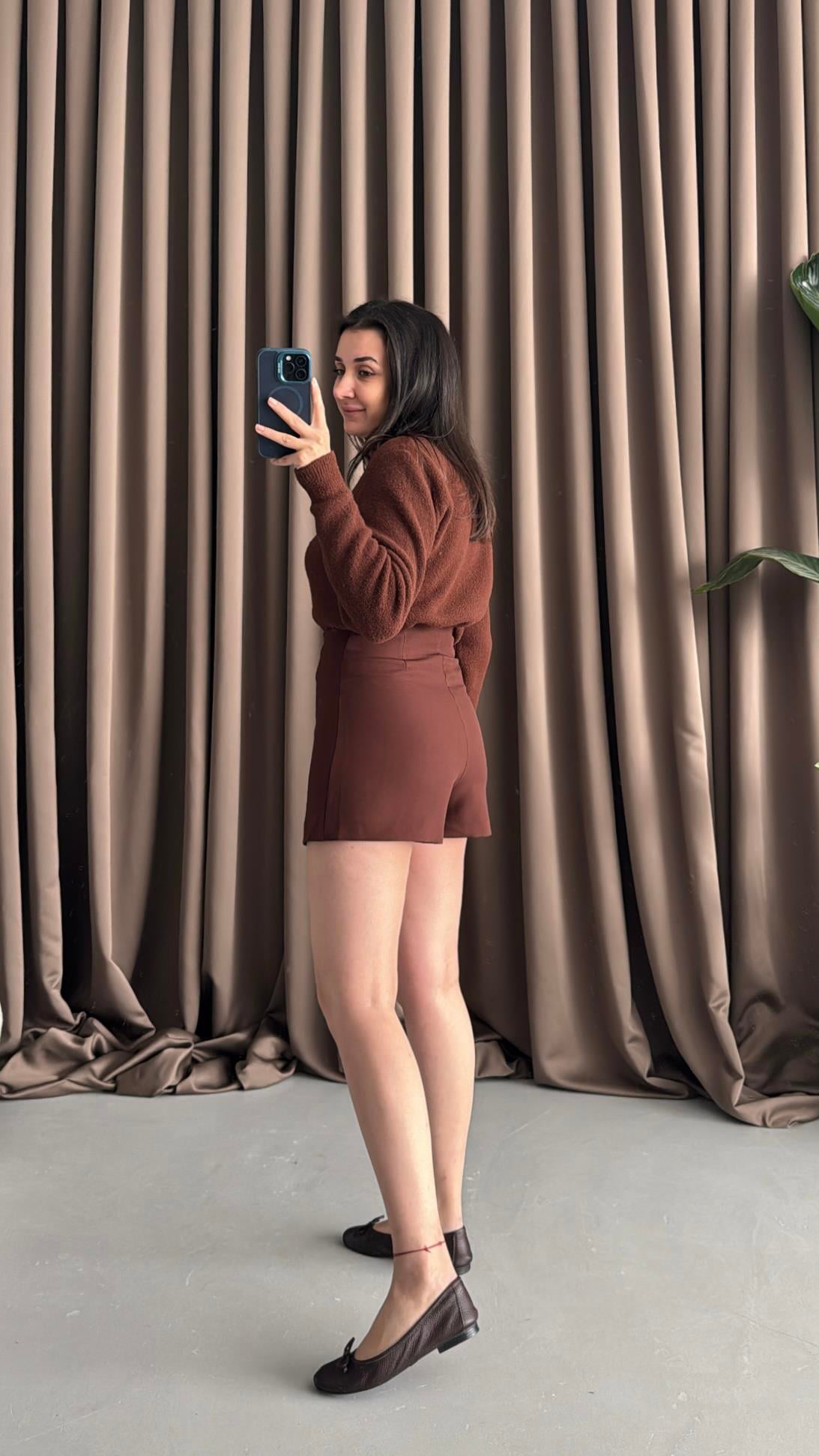 Marka Kahve Şort Etek