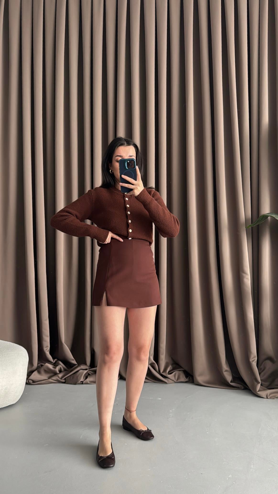 Marka Kahve Şort Etek