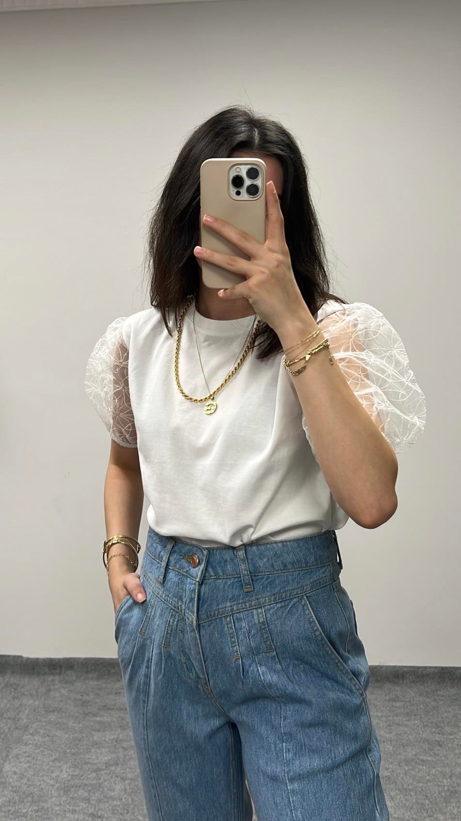 MARKA KOL DETAY BASIC TİŞÖRT