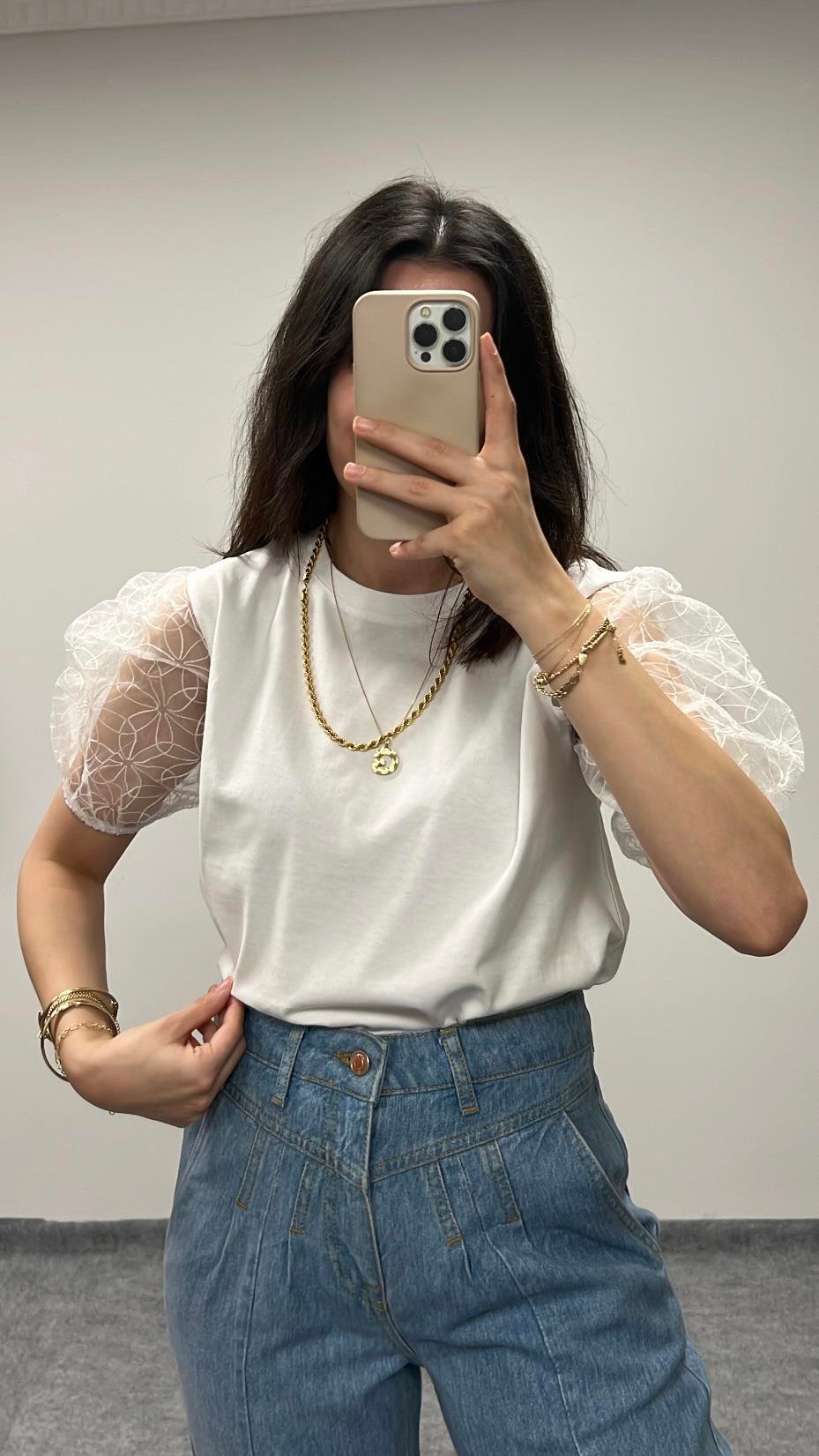 MARKA KOL DETAY BASIC TİŞÖRT