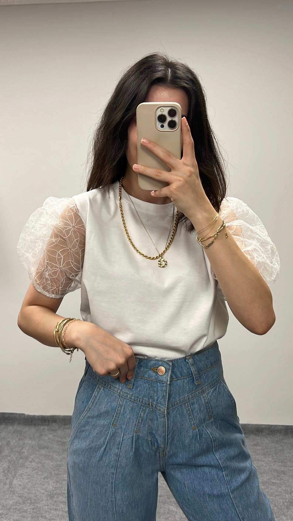 MARKA KOL DETAY BASIC TİŞÖRT