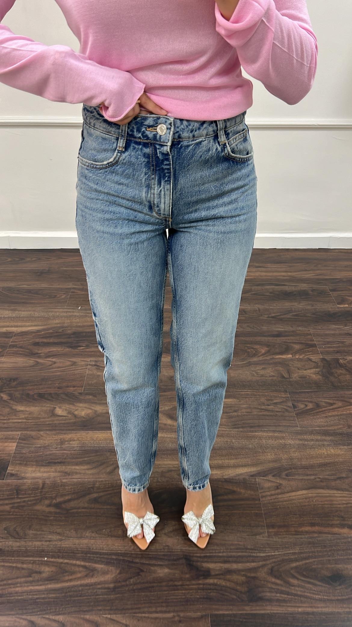 Marka Koyu Mavi Mom Fit