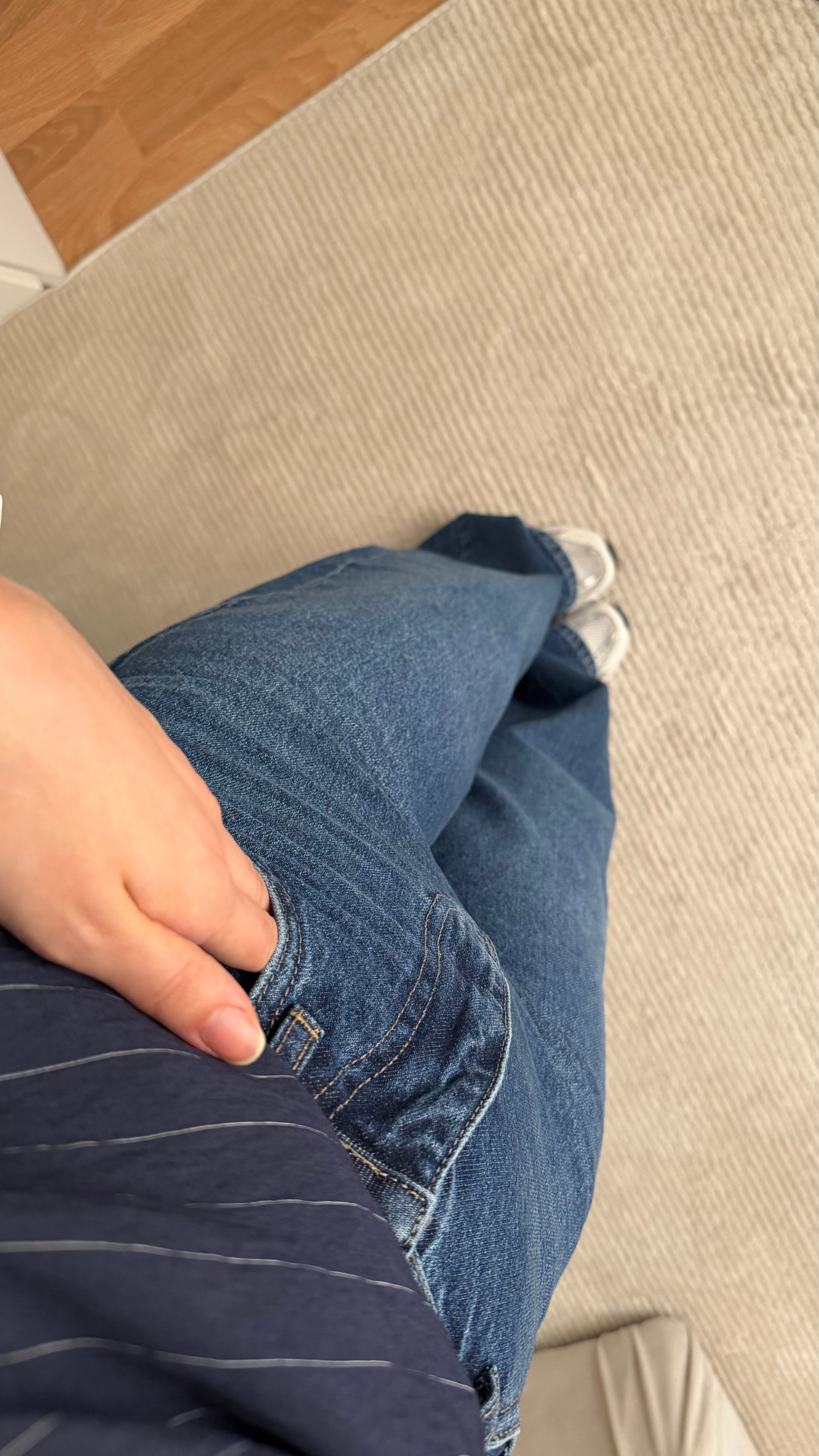 Marka Koyu Mavi Wide Leg Jean