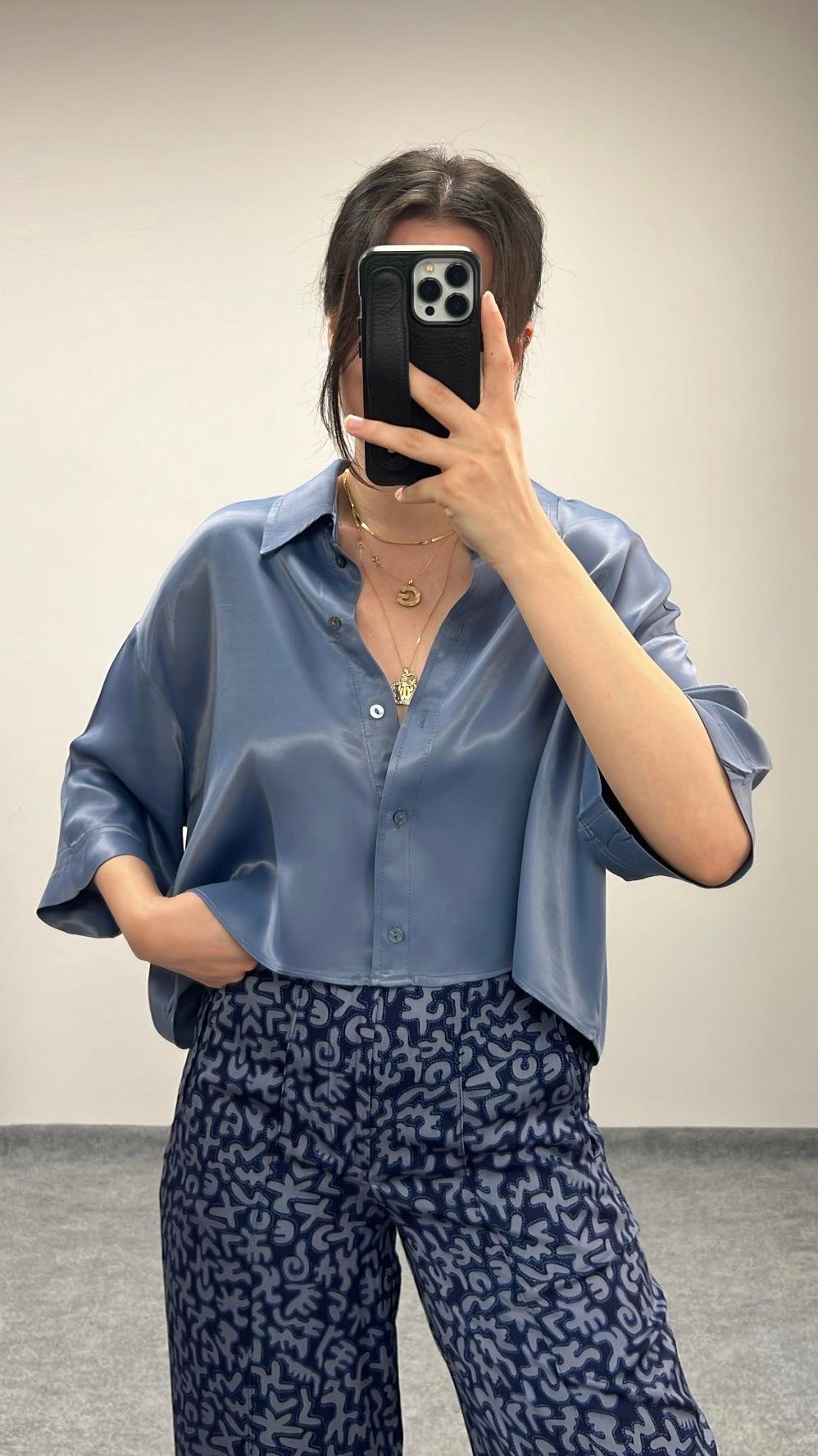 Marka Laci Saten Gömlek