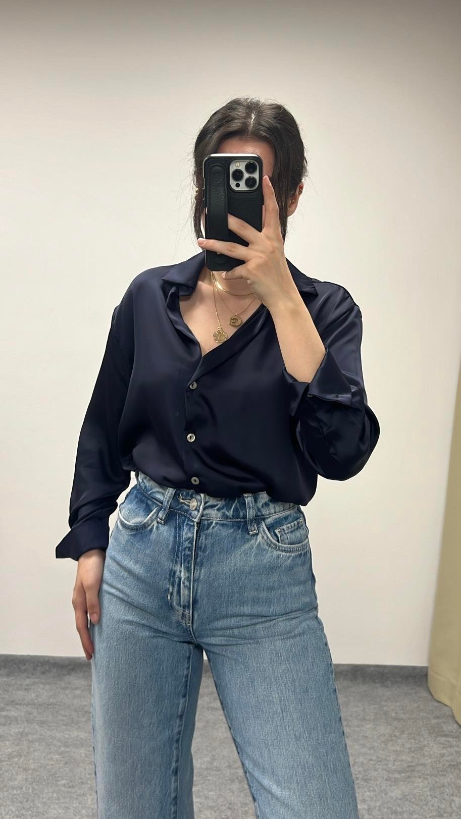 Marka Laci Saten Gömlek