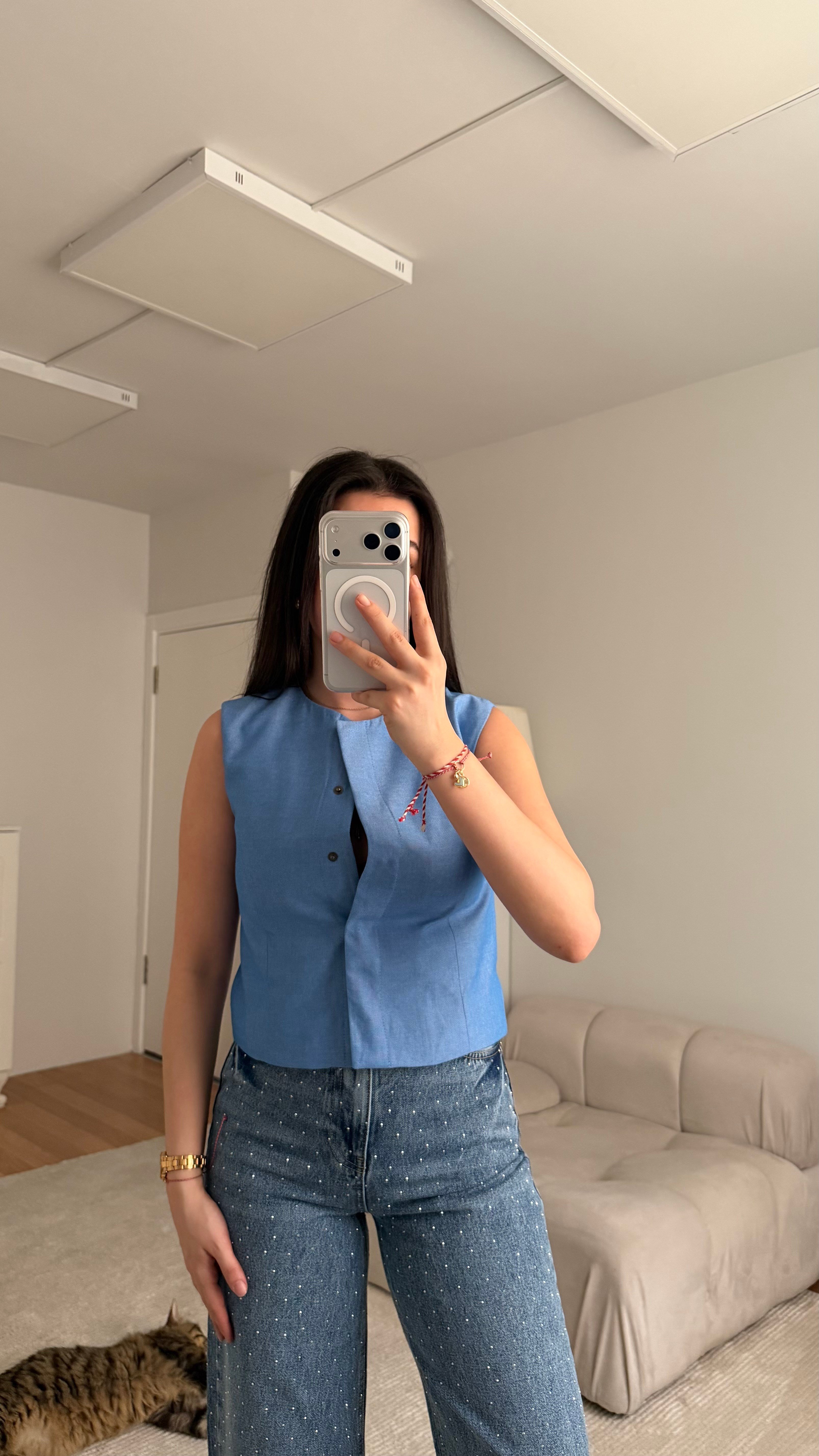 Marka Mavi Astarlı Basic Yelek