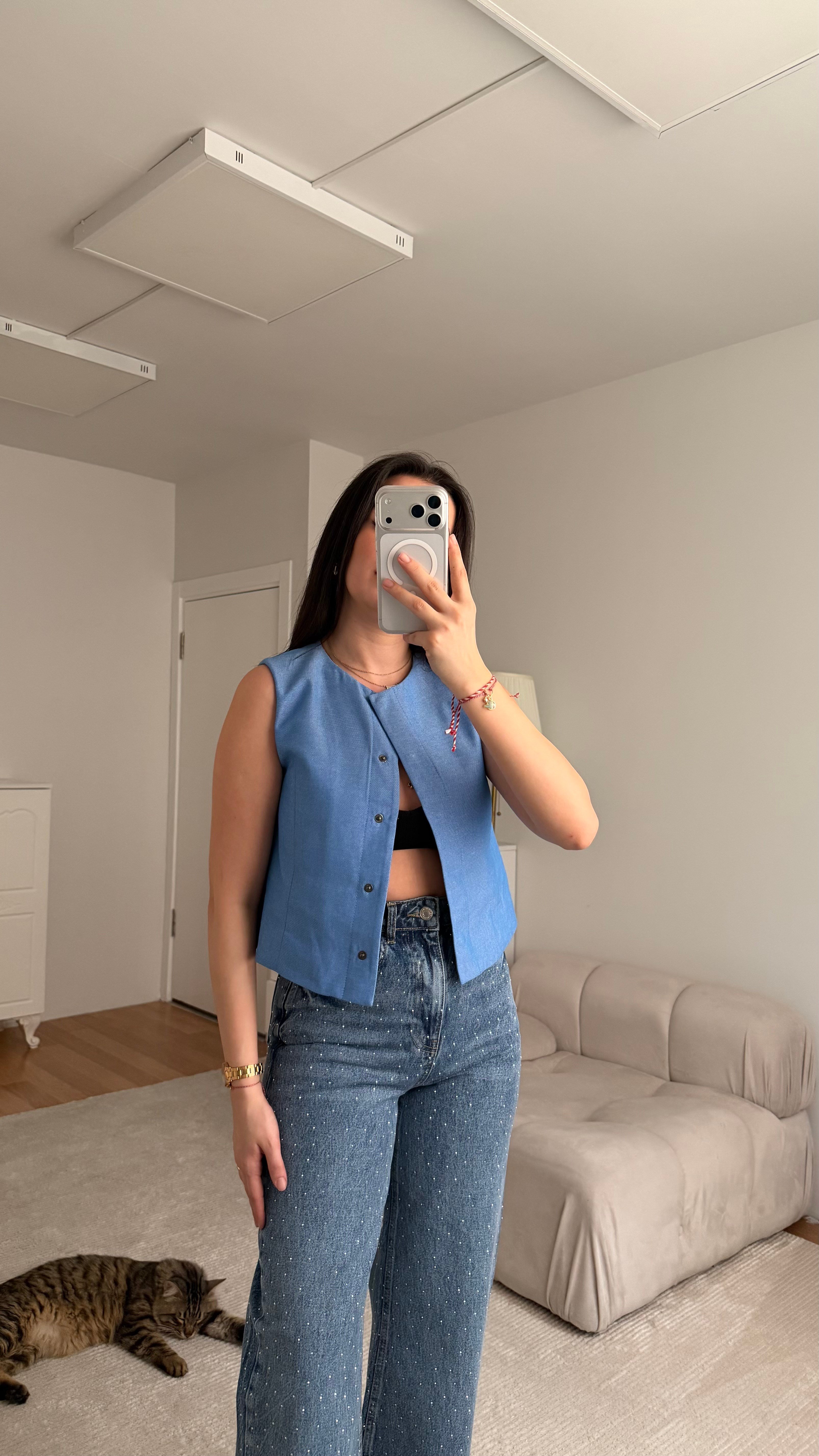 Marka Mavi Astarlı Basic Yelek