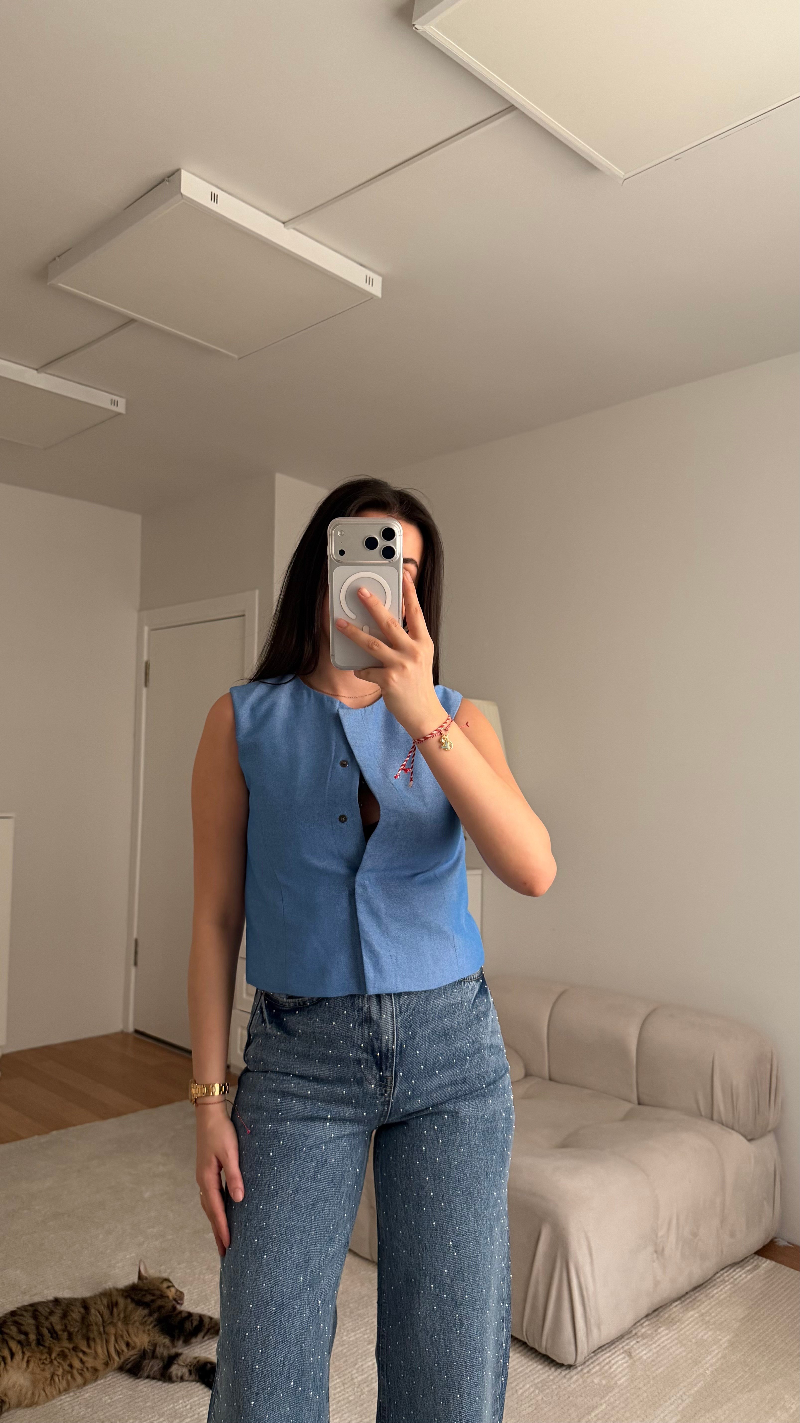 Marka Mavi Astarlı Basic Yelek