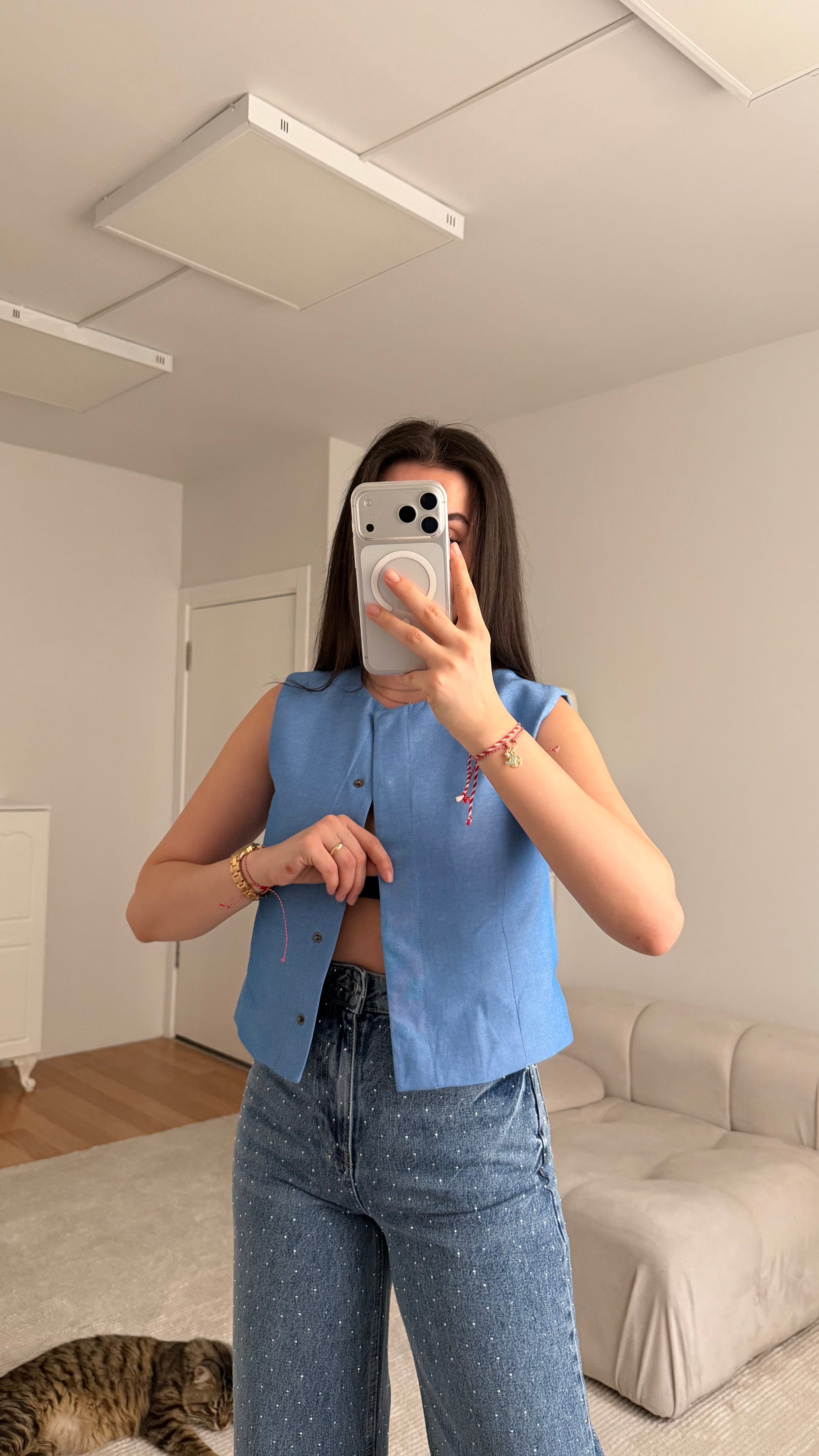 Marka Mavi Astarlı Basic Yelek