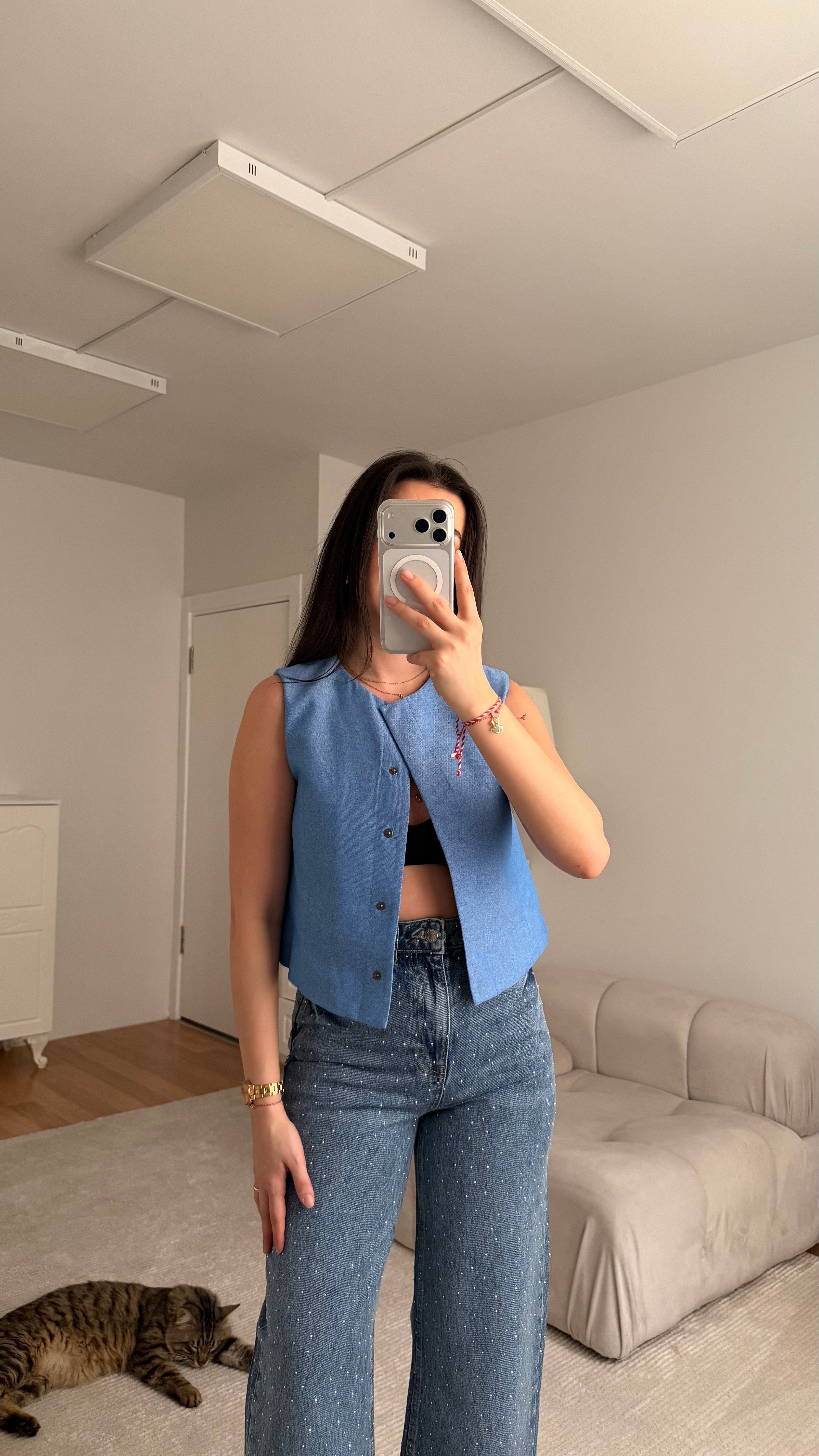 Marka Mavi Astarlı Basic Yelek