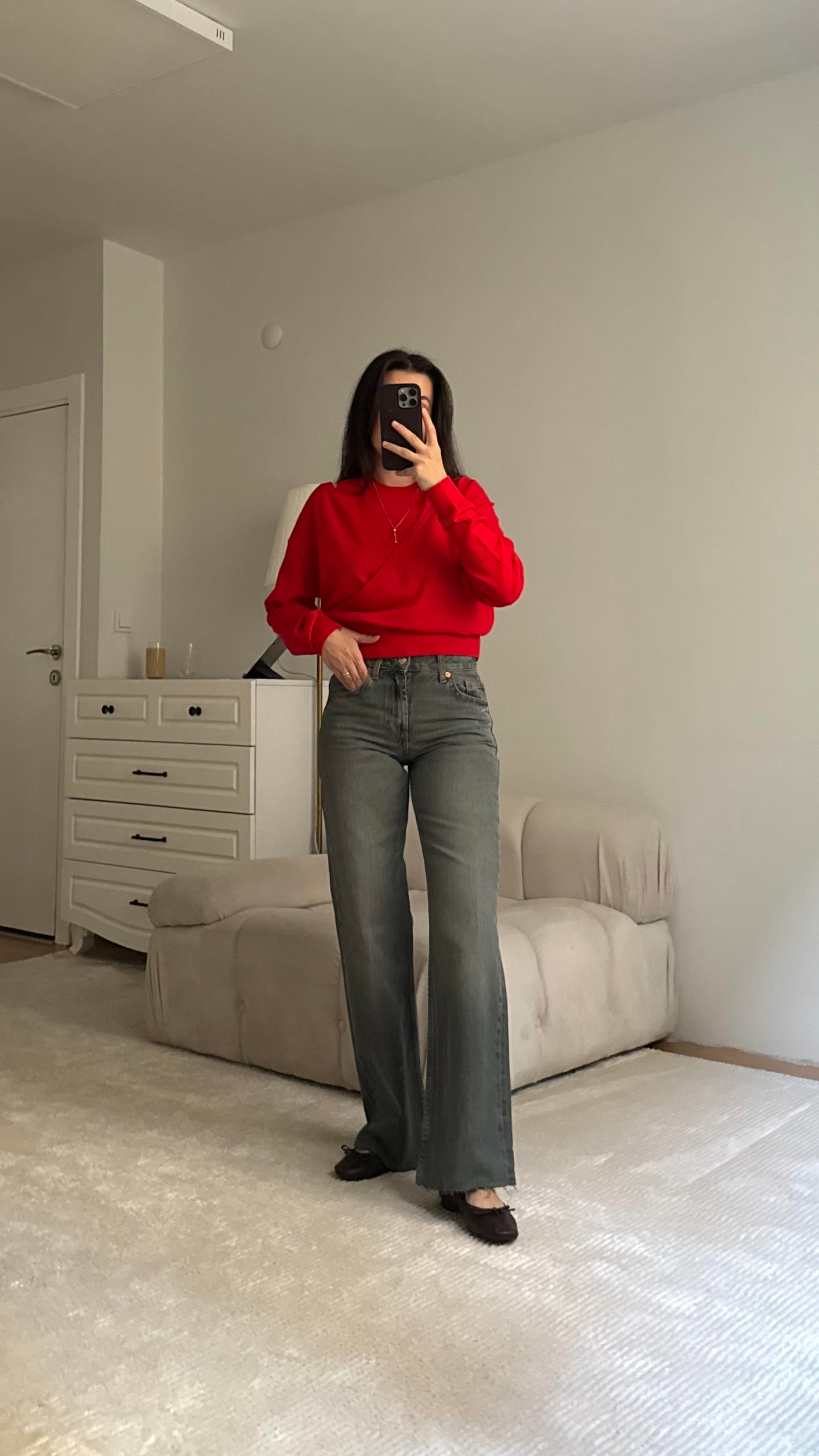Marka Orta Bel Wide Leg Jean