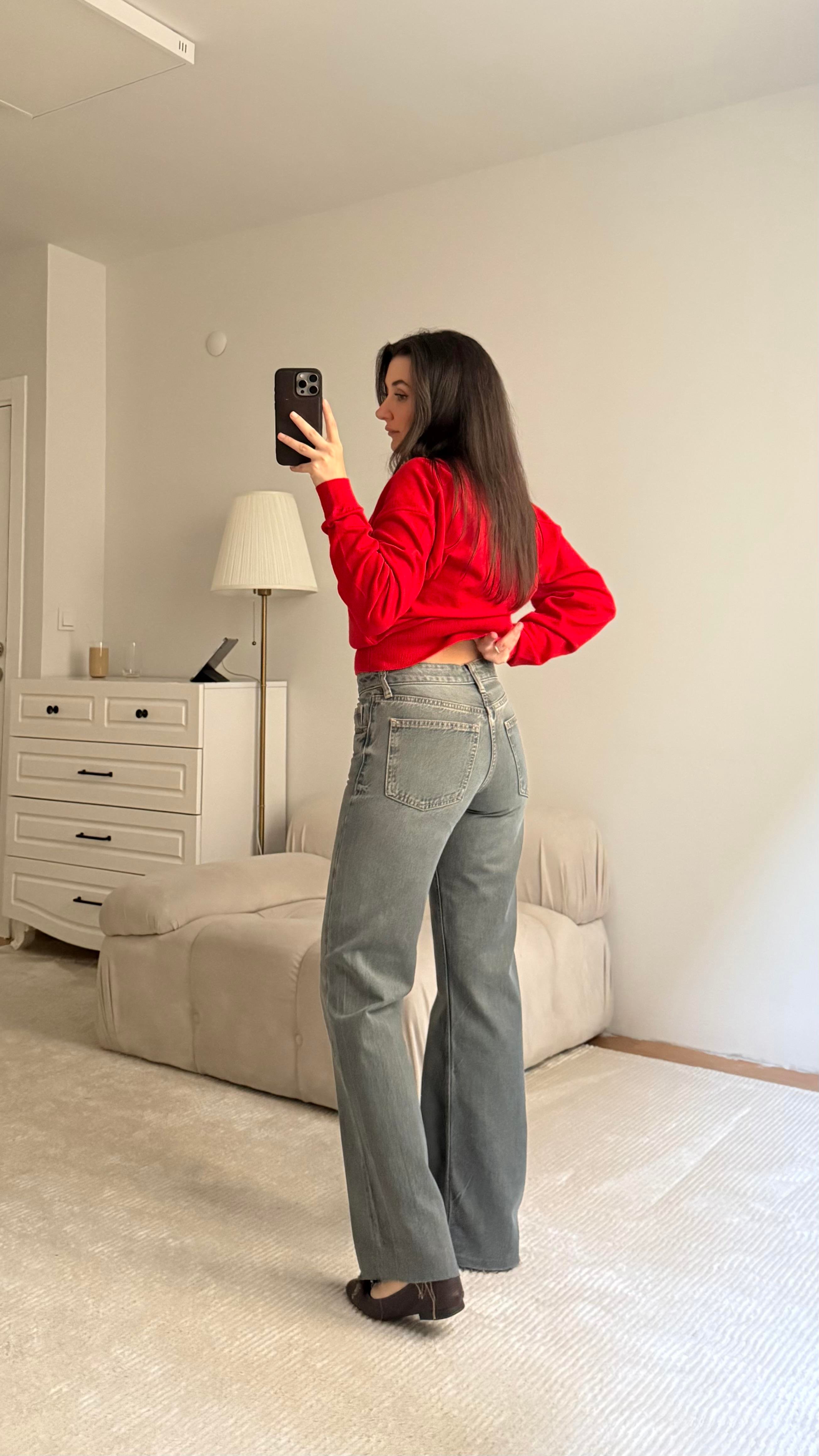 Marka Orta Bel Wide Leg Jean