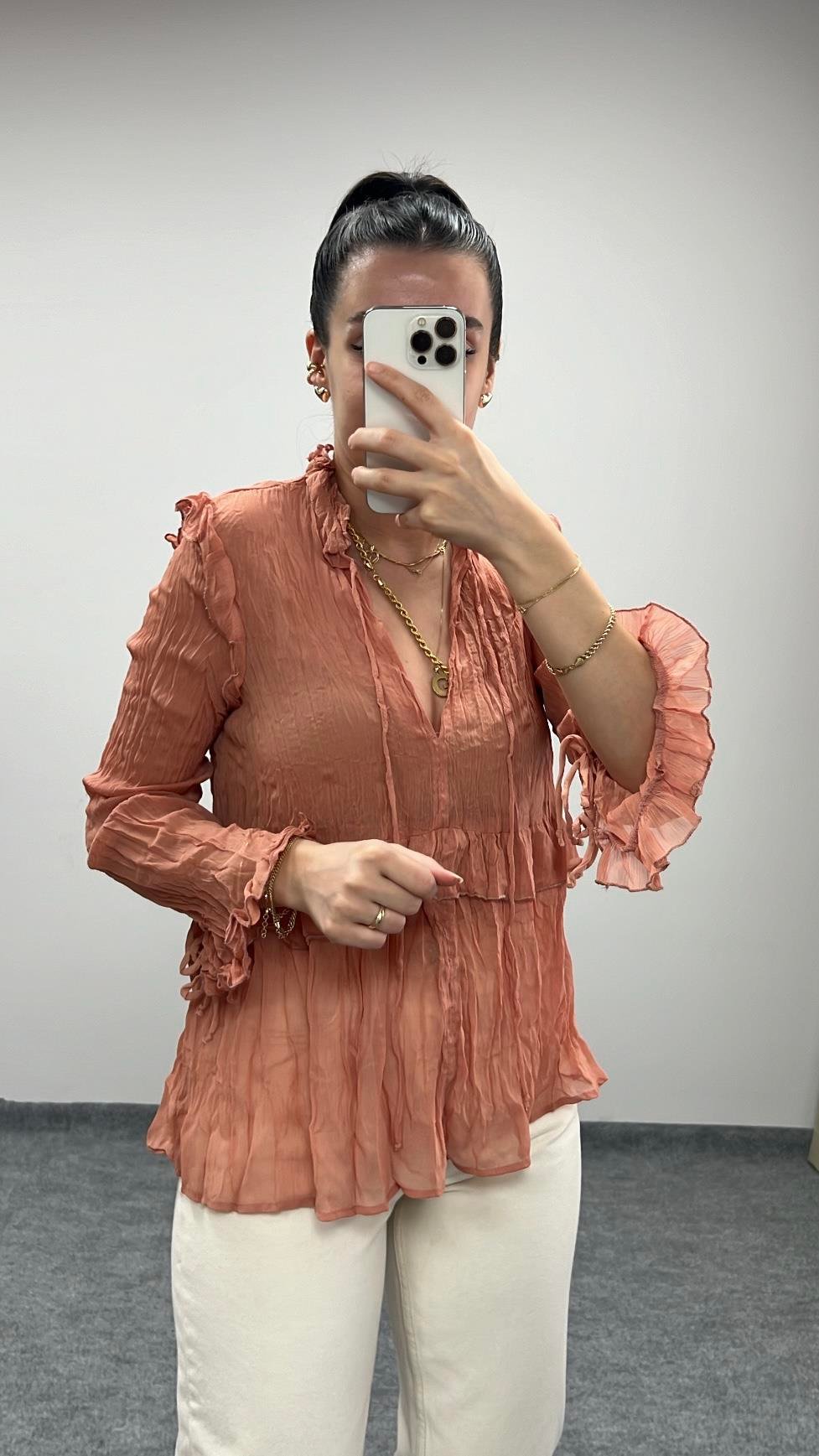 MARKA ROSE TRANSPARAN GÖMLEK