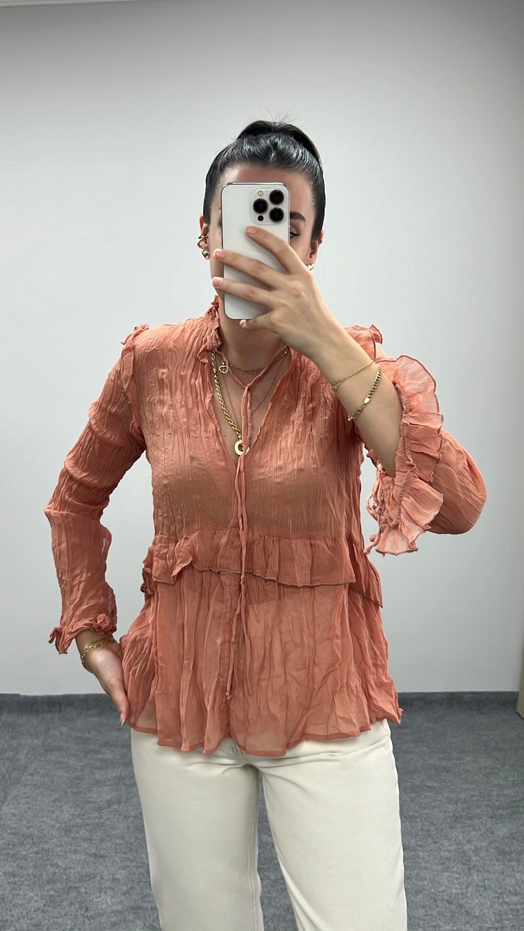 MARKA ROSE TRANSPARAN GÖMLEK