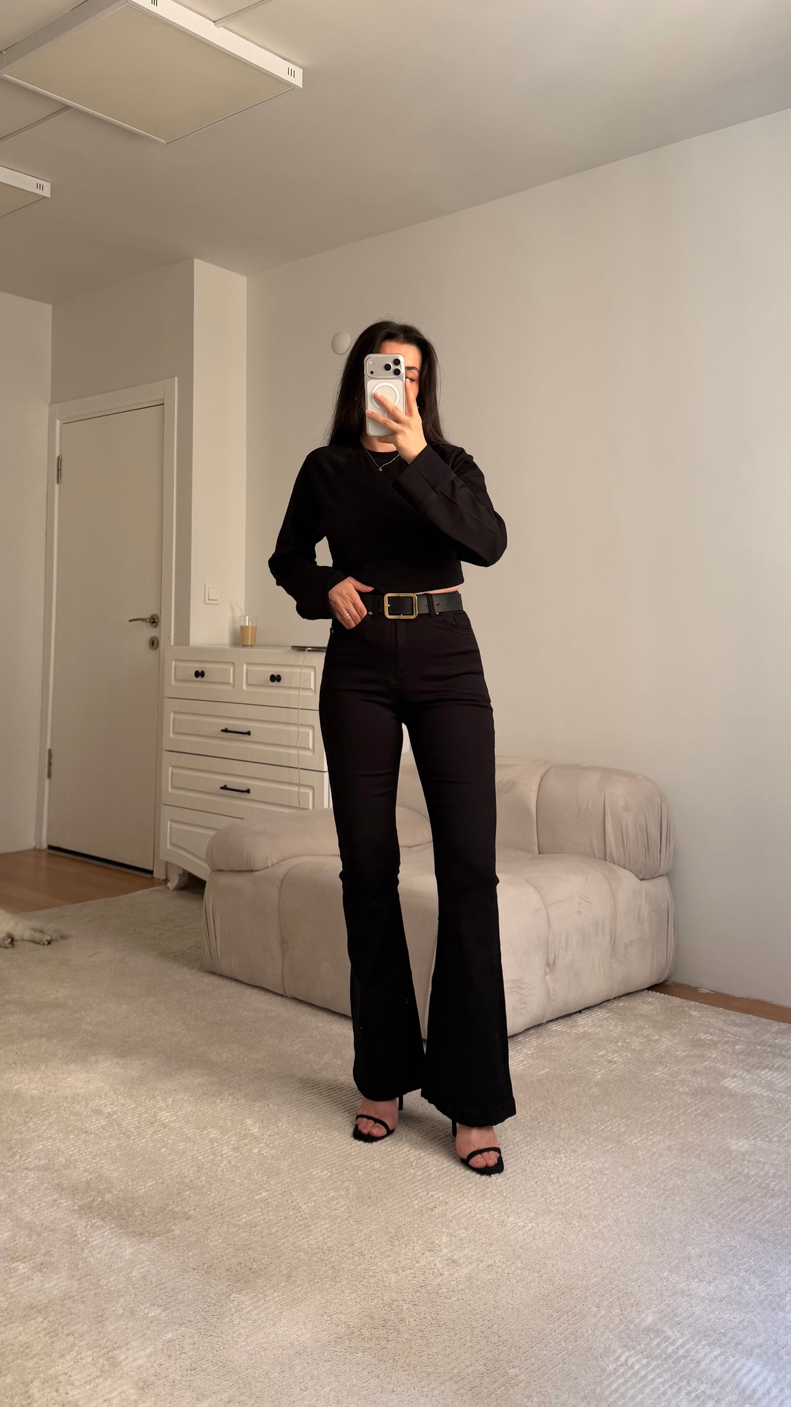 Marka Siyah Comfort Flare Jean