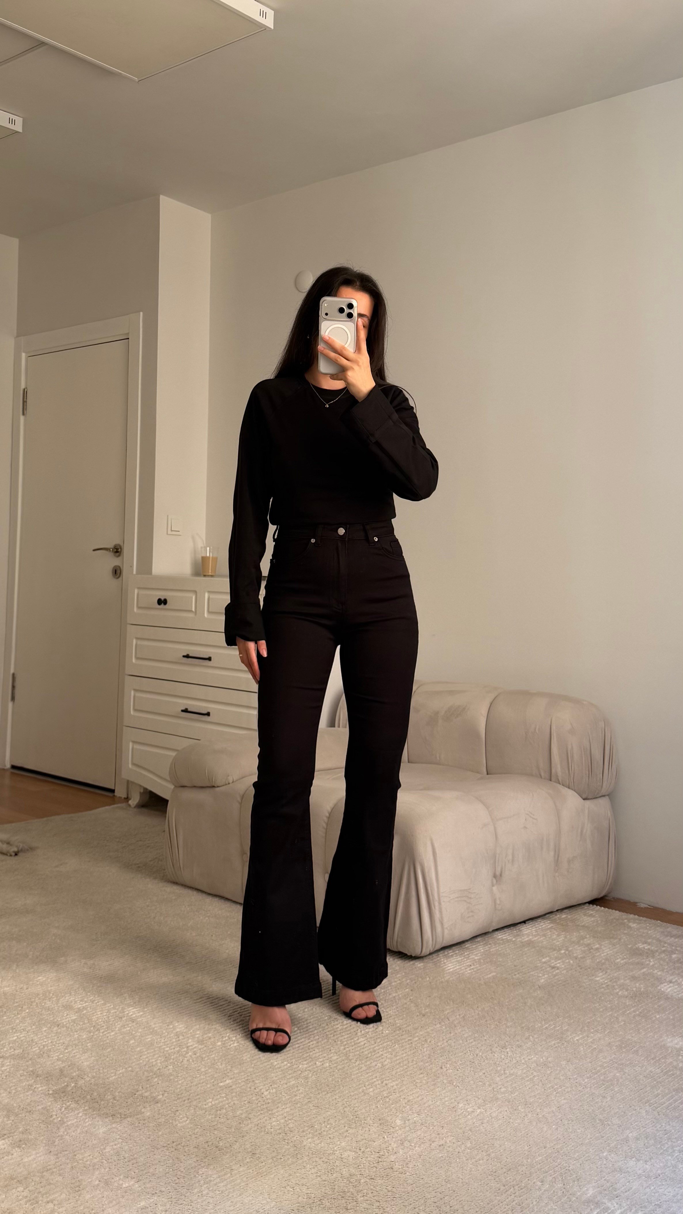 Marka Siyah Comfort Flare Jean