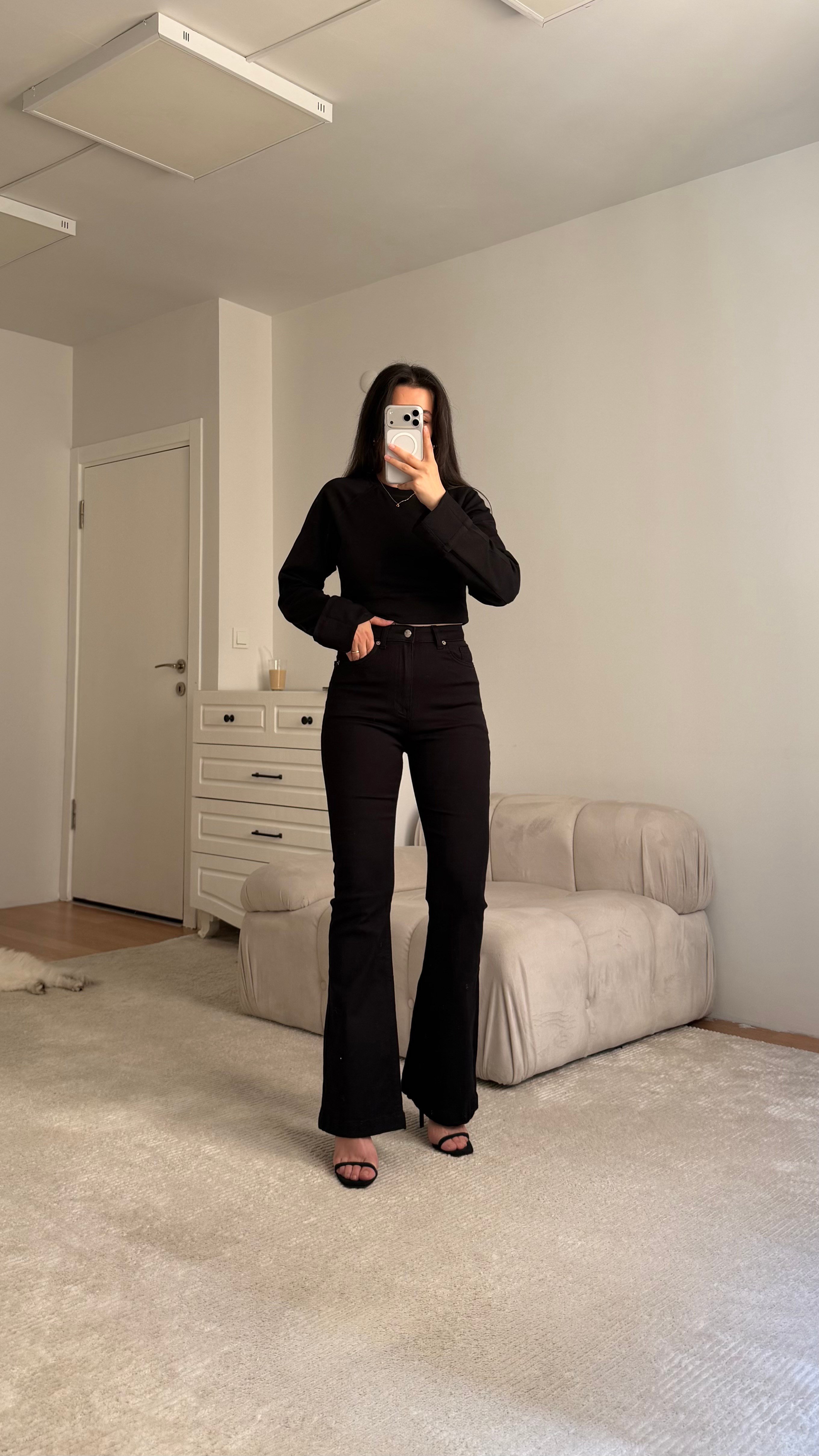 Marka Siyah Comfort Flare Jean