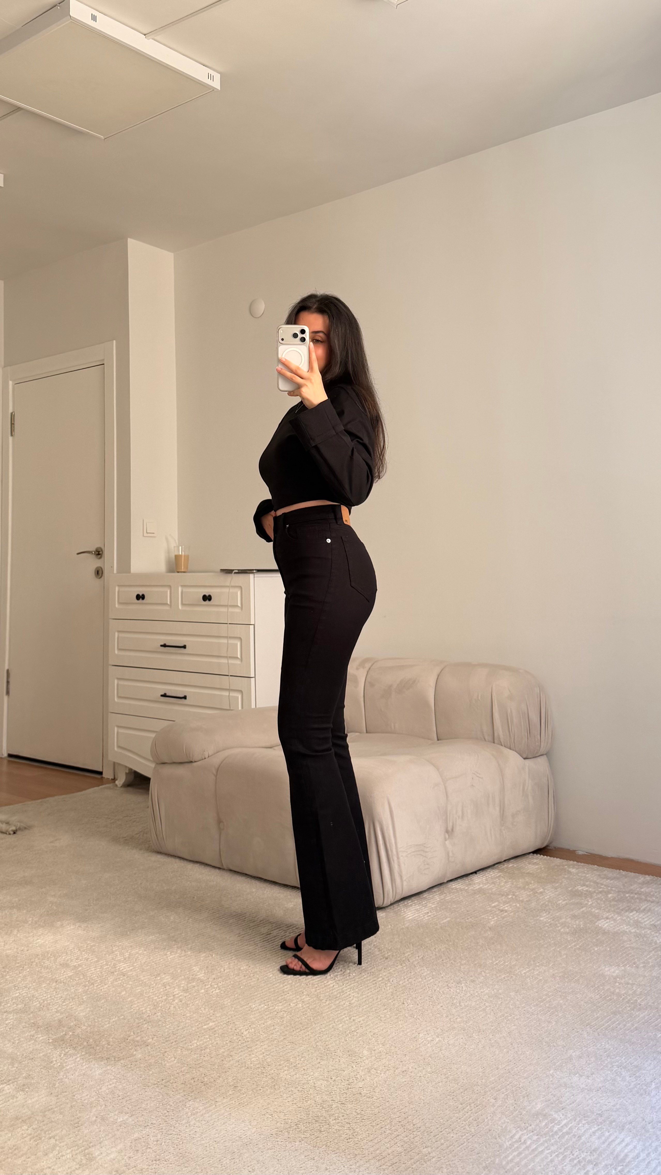 Marka Siyah Comfort Flare Jean