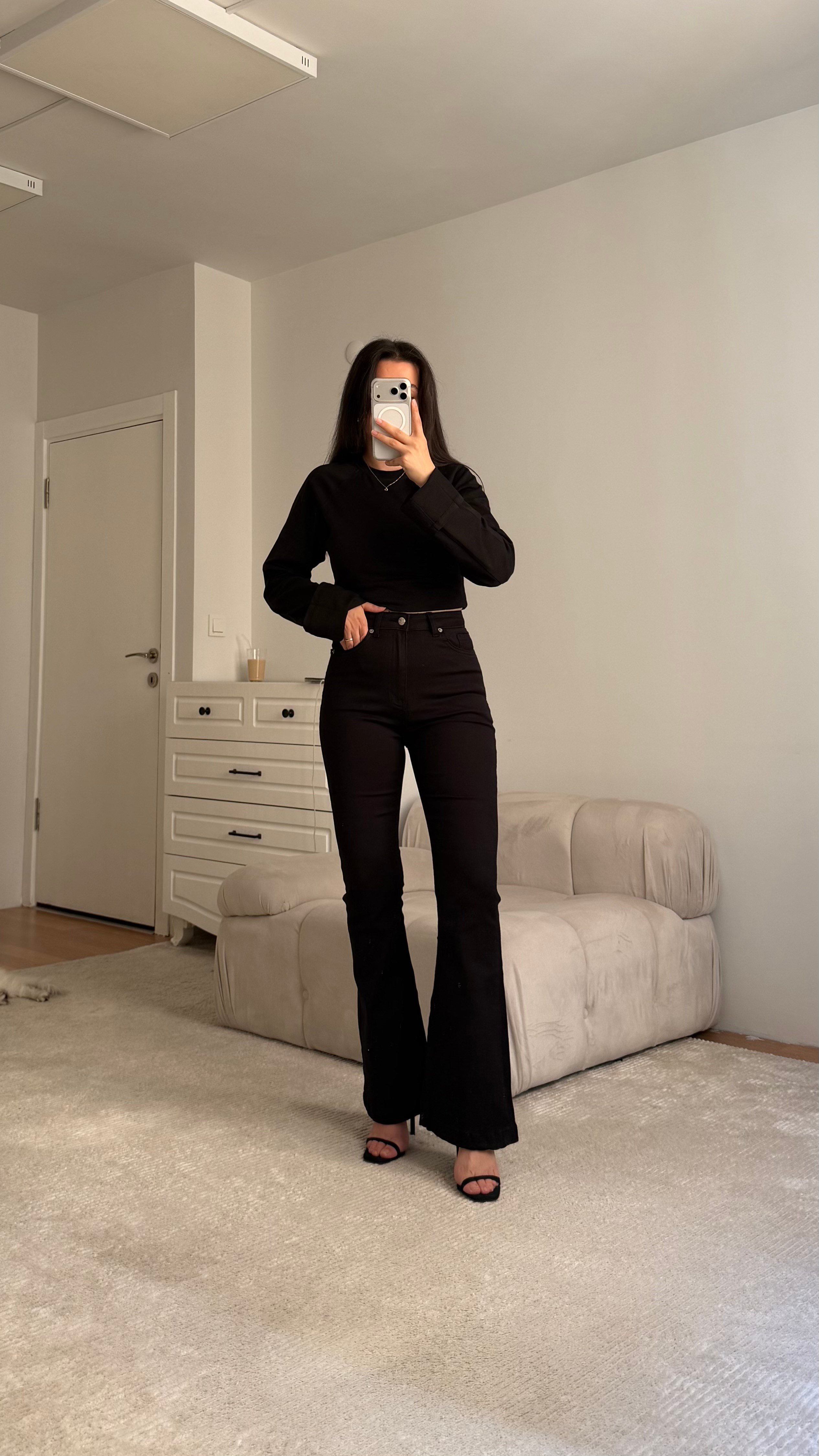 Marka Siyah Comfort Flare Jean