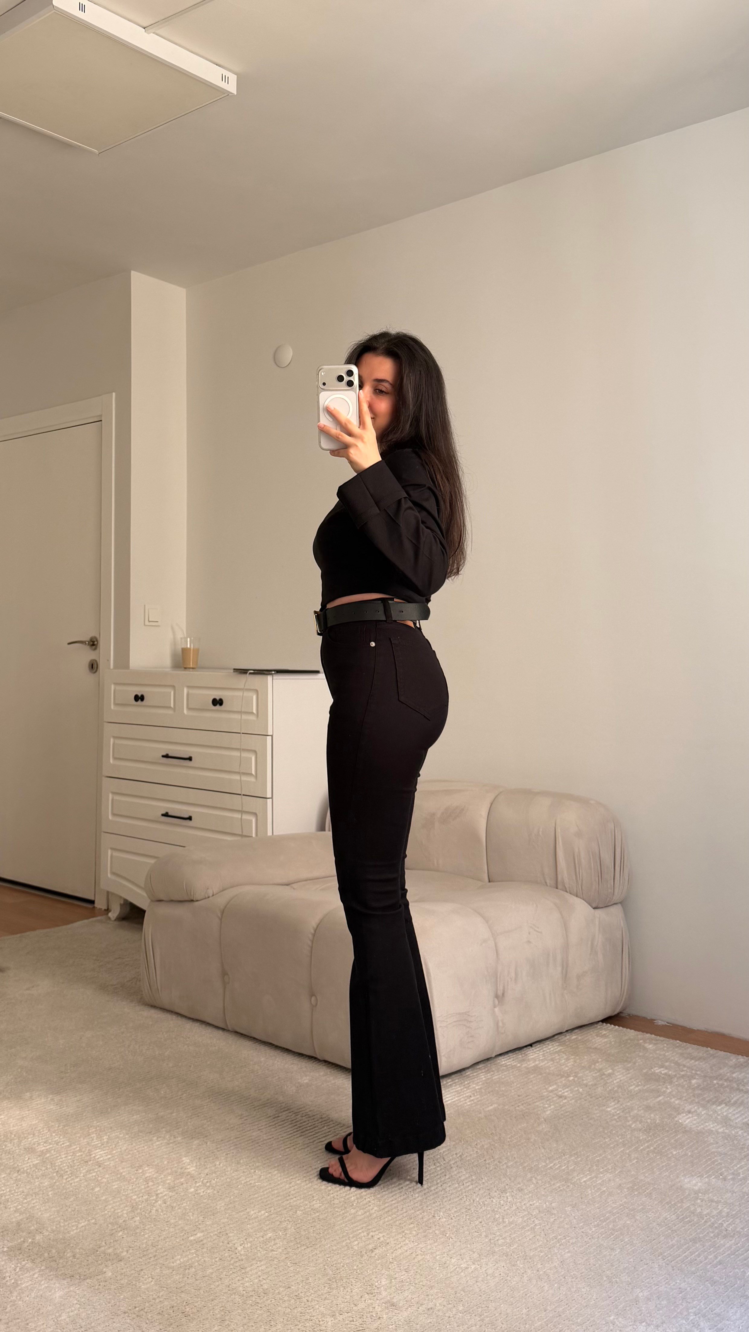 Marka Siyah Comfort Flare Jean