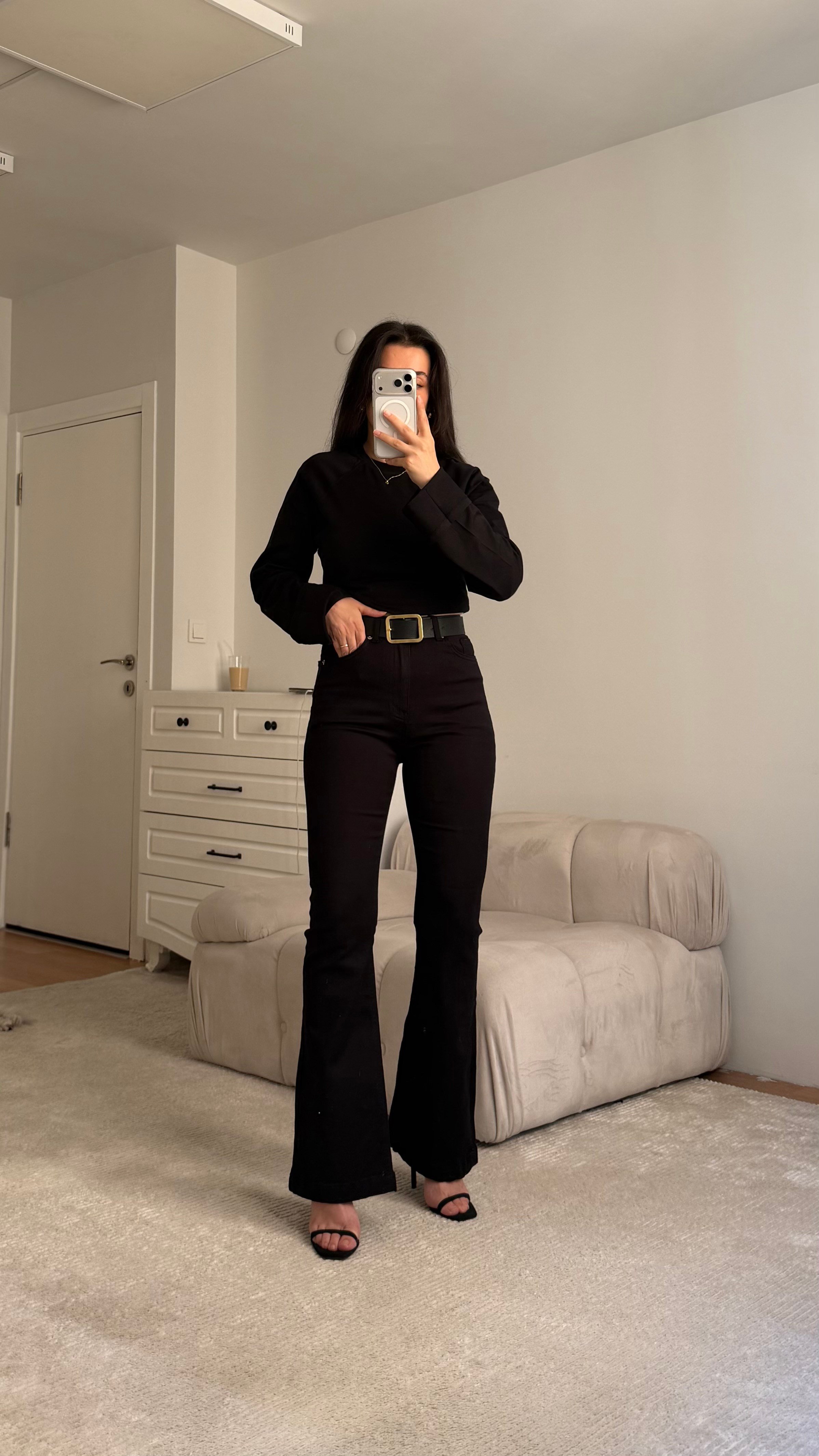 Marka Siyah Comfort Flare Jean