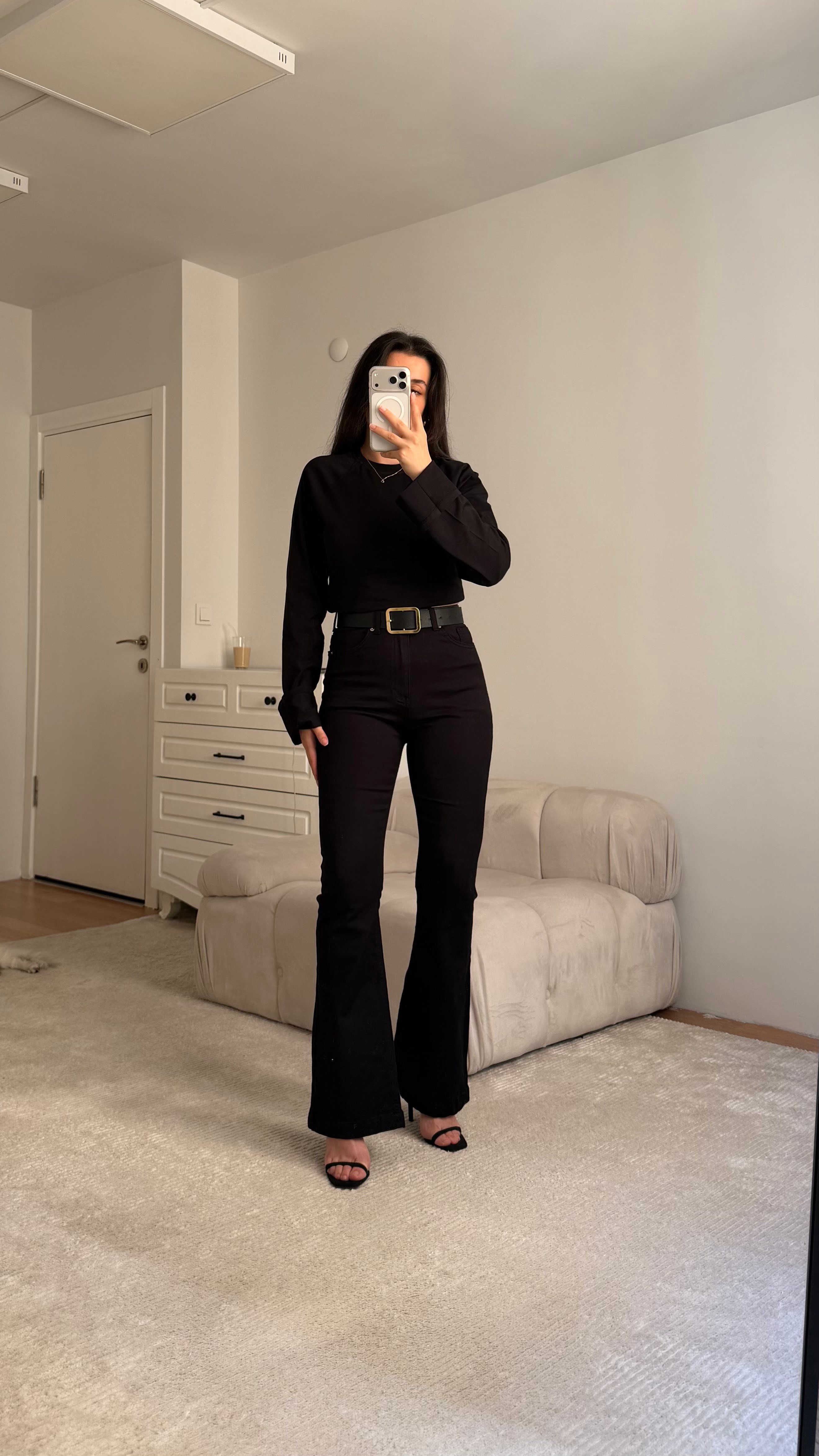 Marka Siyah Comfort Flare Jean