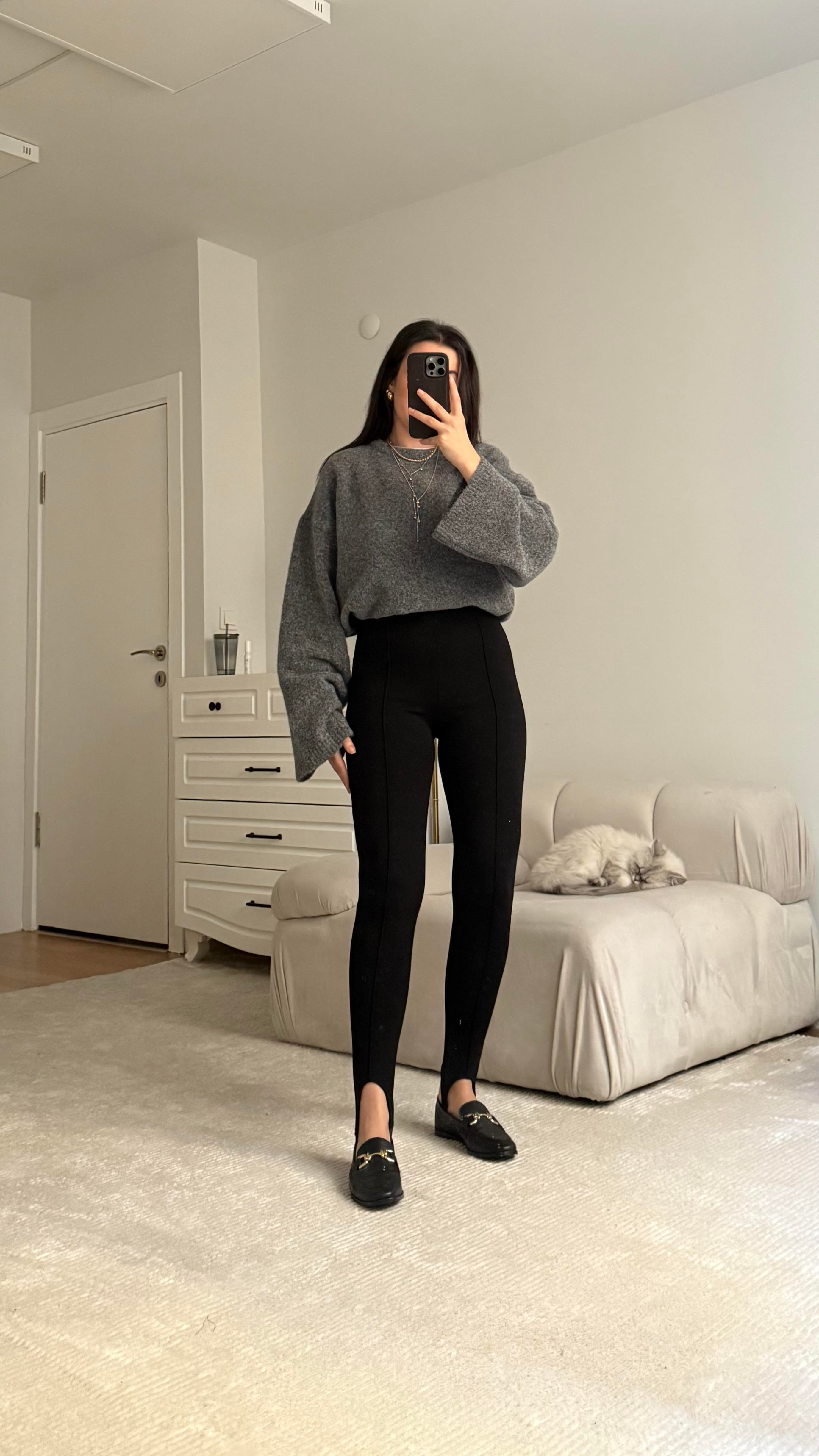 Marka Siyah Fizo Çelik Örme Tayt