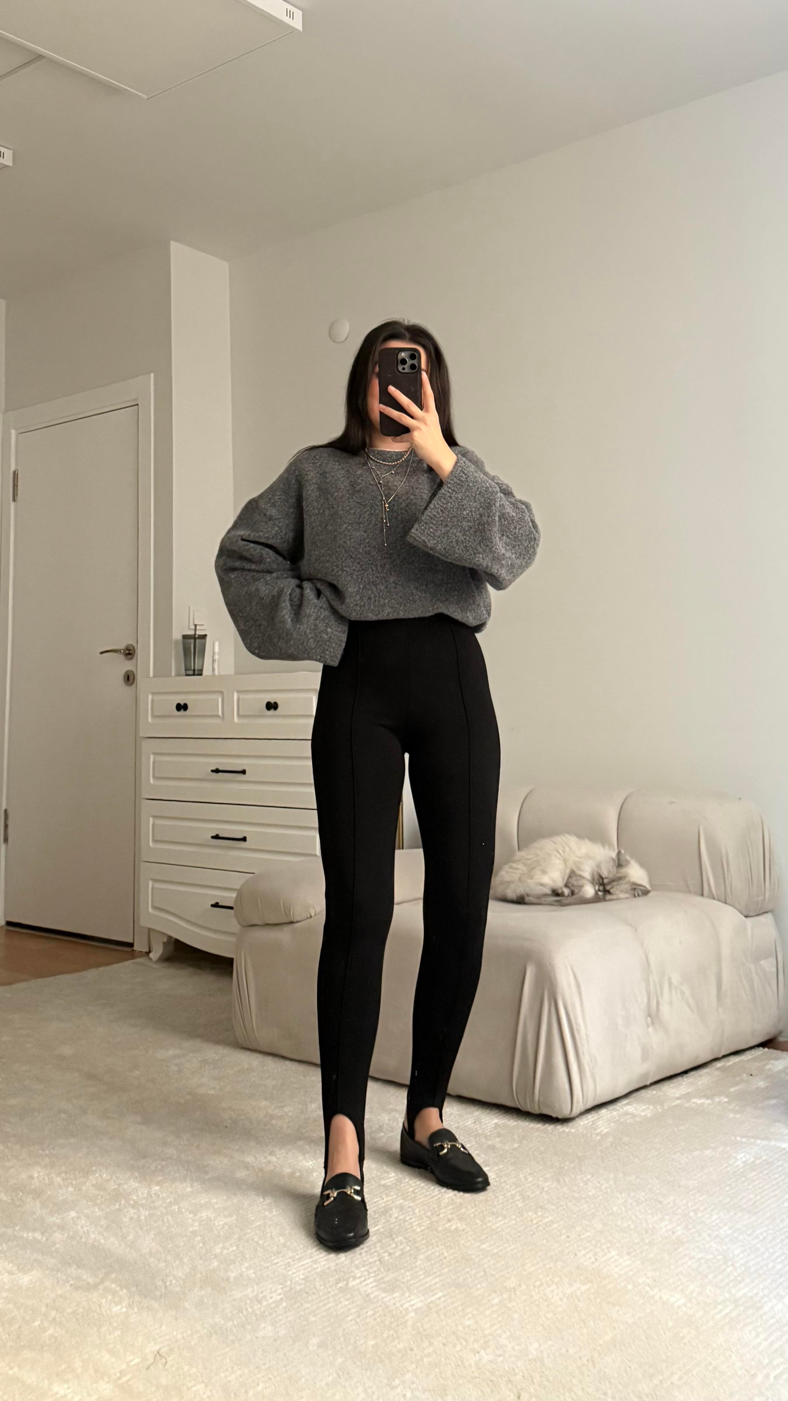 Marka Siyah Fizo Çelik Örme Tayt