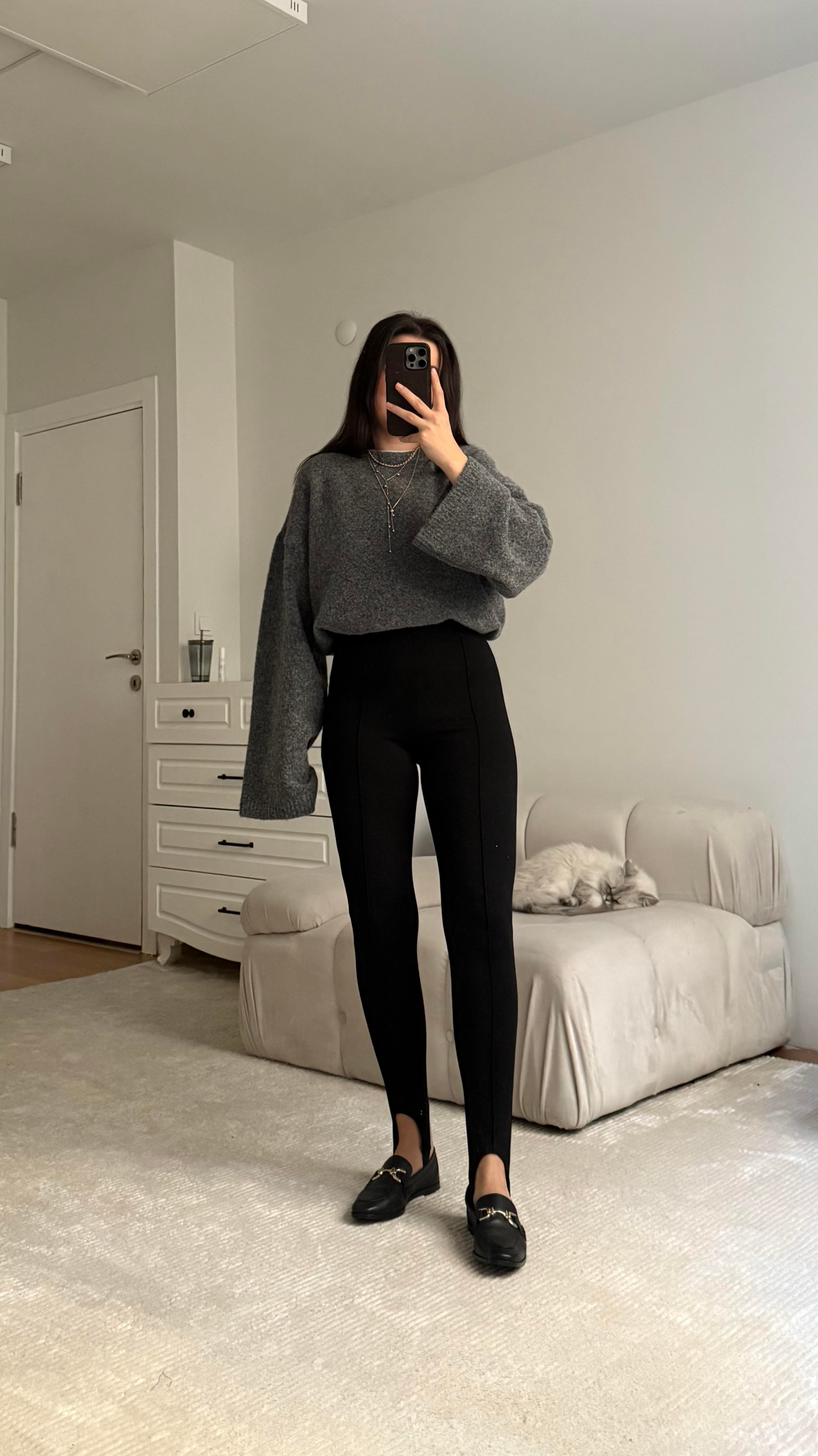 Marka Siyah Fizo Çelik Örme Tayt