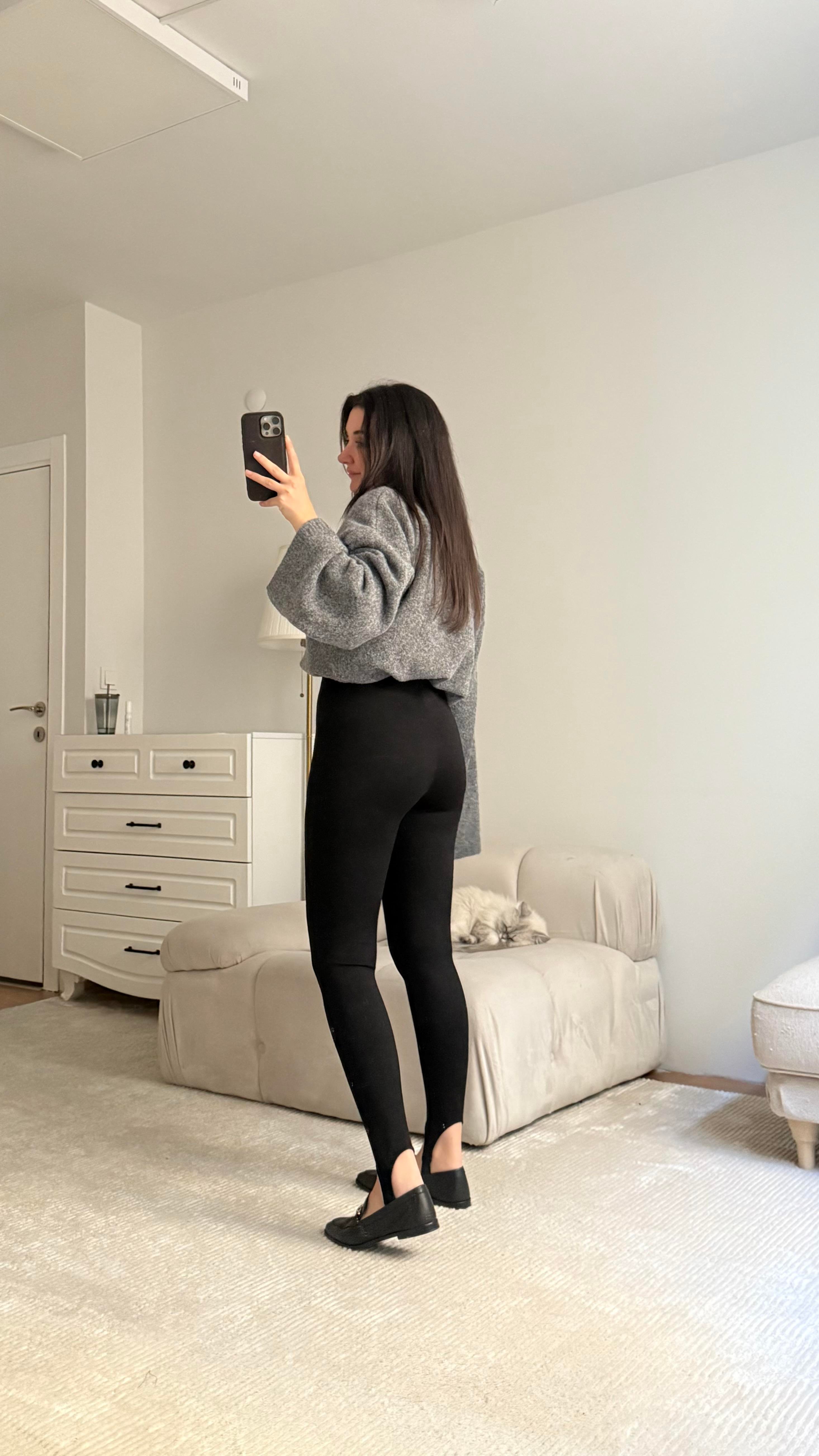 Marka Siyah Fizo Çelik Örme Tayt