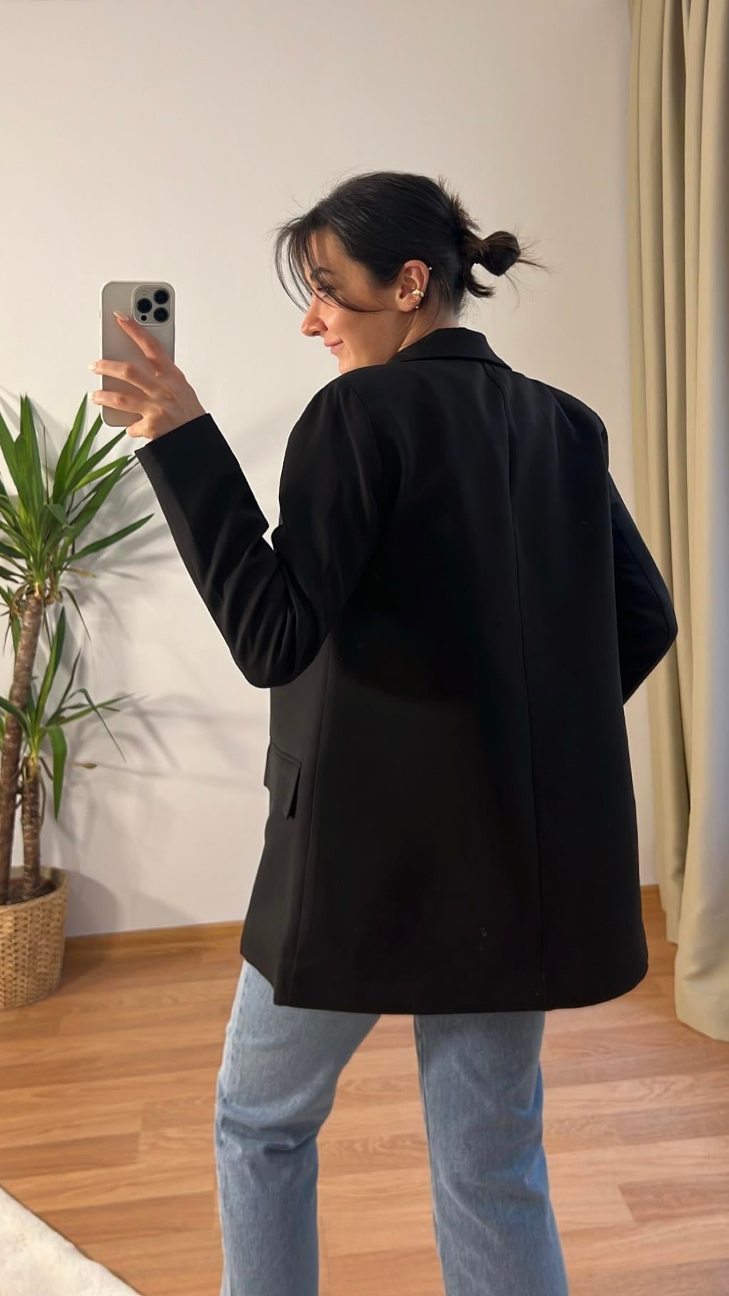 MARKA SİYAH KRUVAZE BLAZER