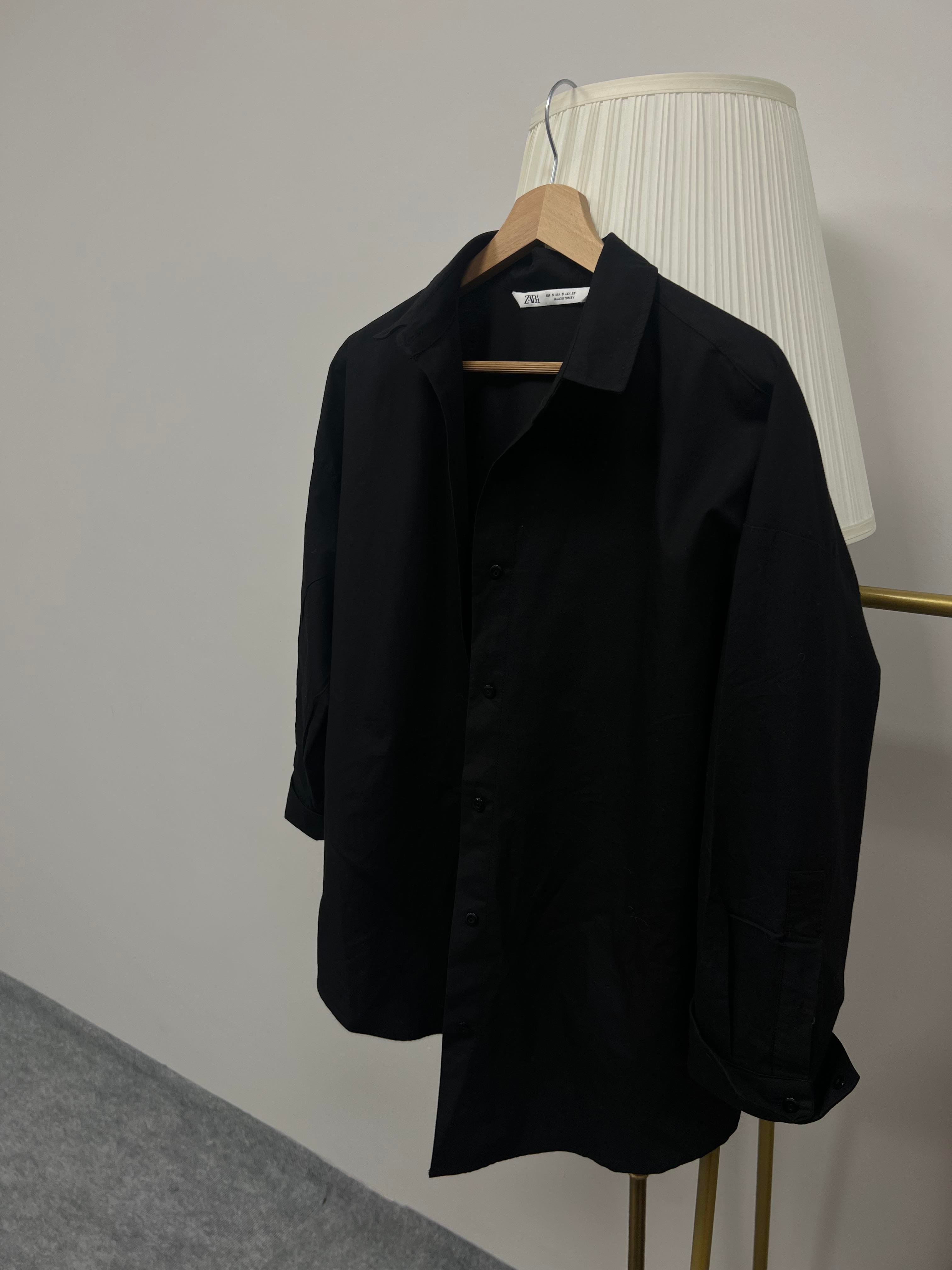 MARKA SİYAH POPLİN GÖMLEK