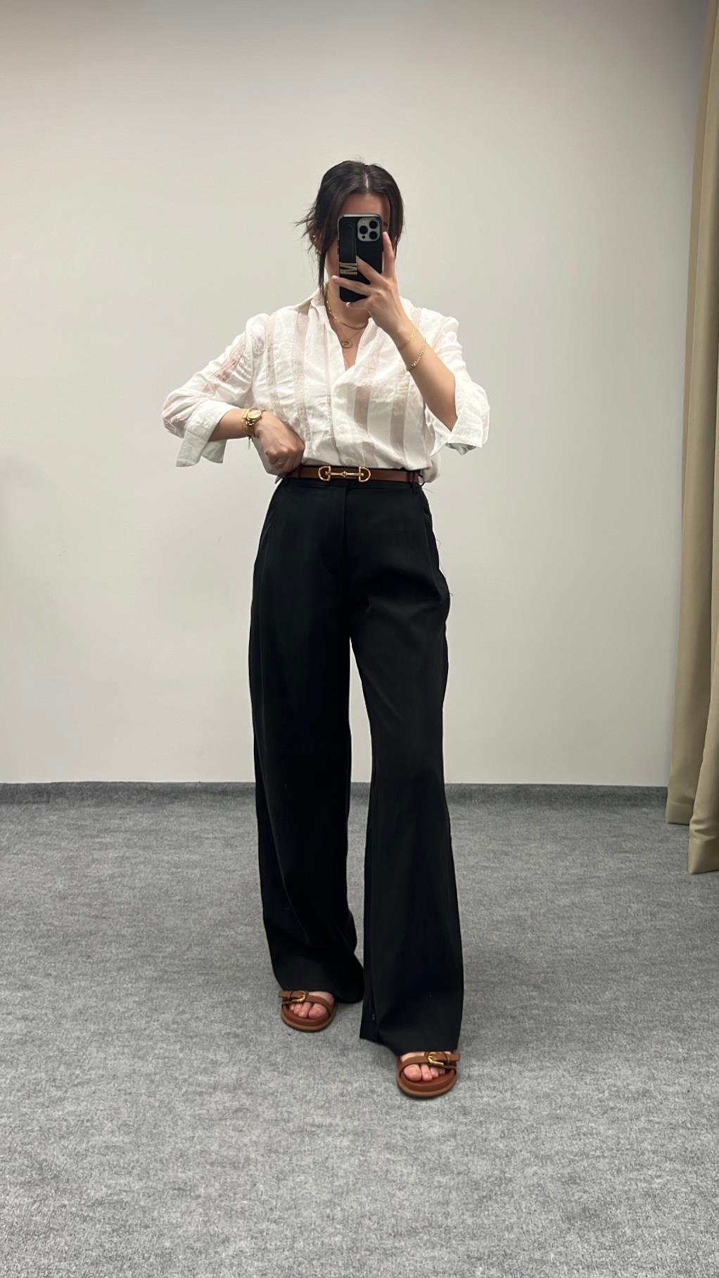 Marka Siyah Tensel Pantolon