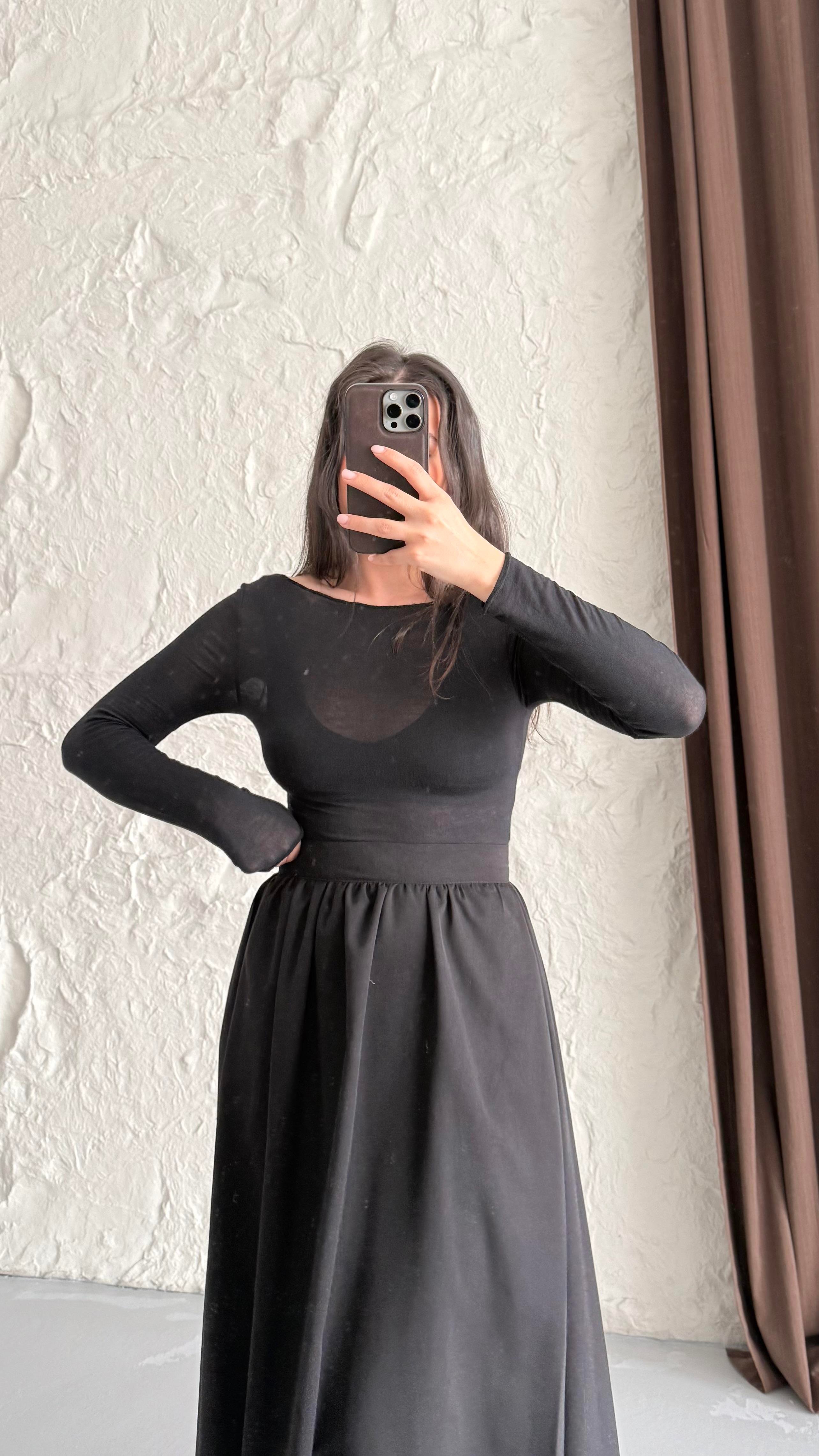 Marka Siyah Trasnparan Bluz