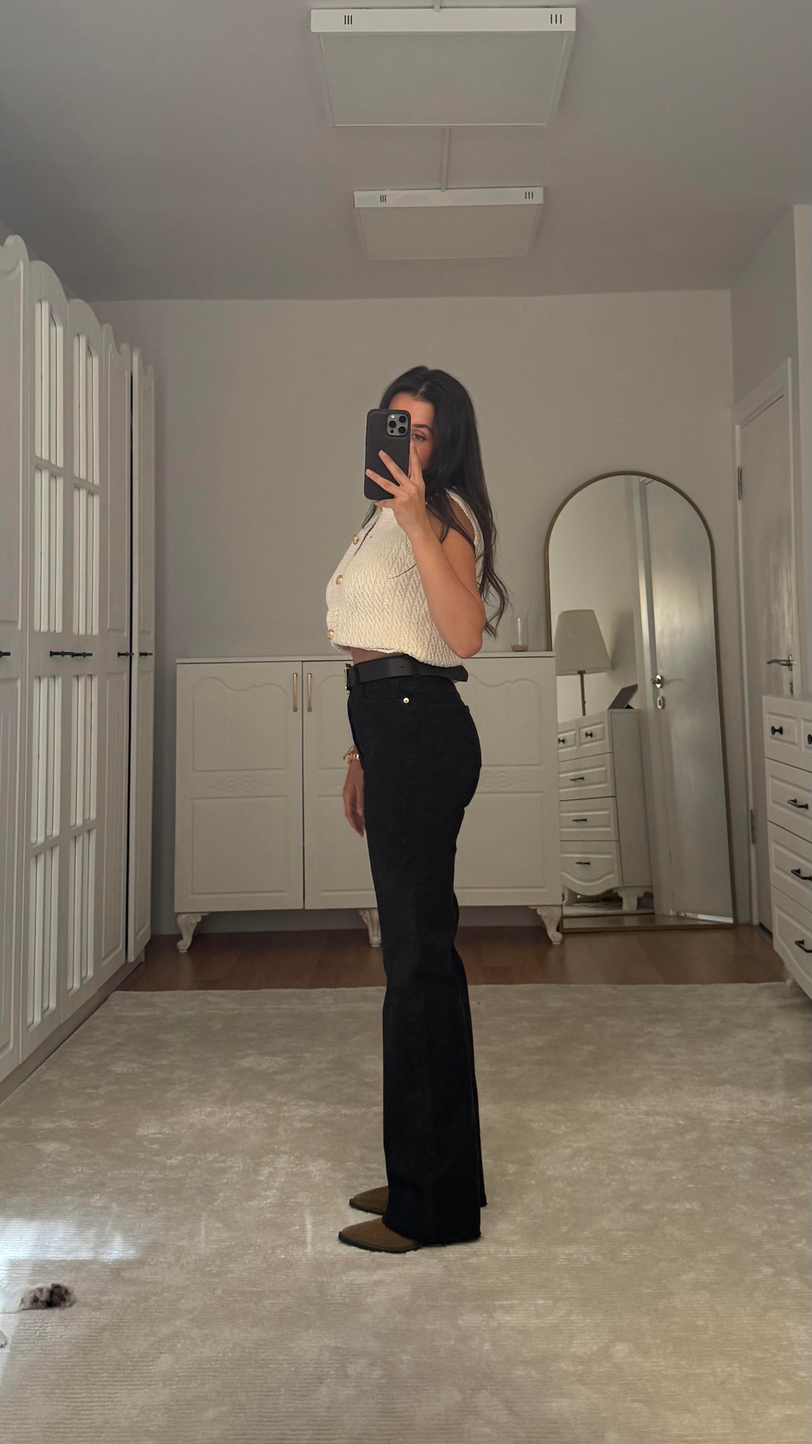 Marka Siyah Wide Leg Jean