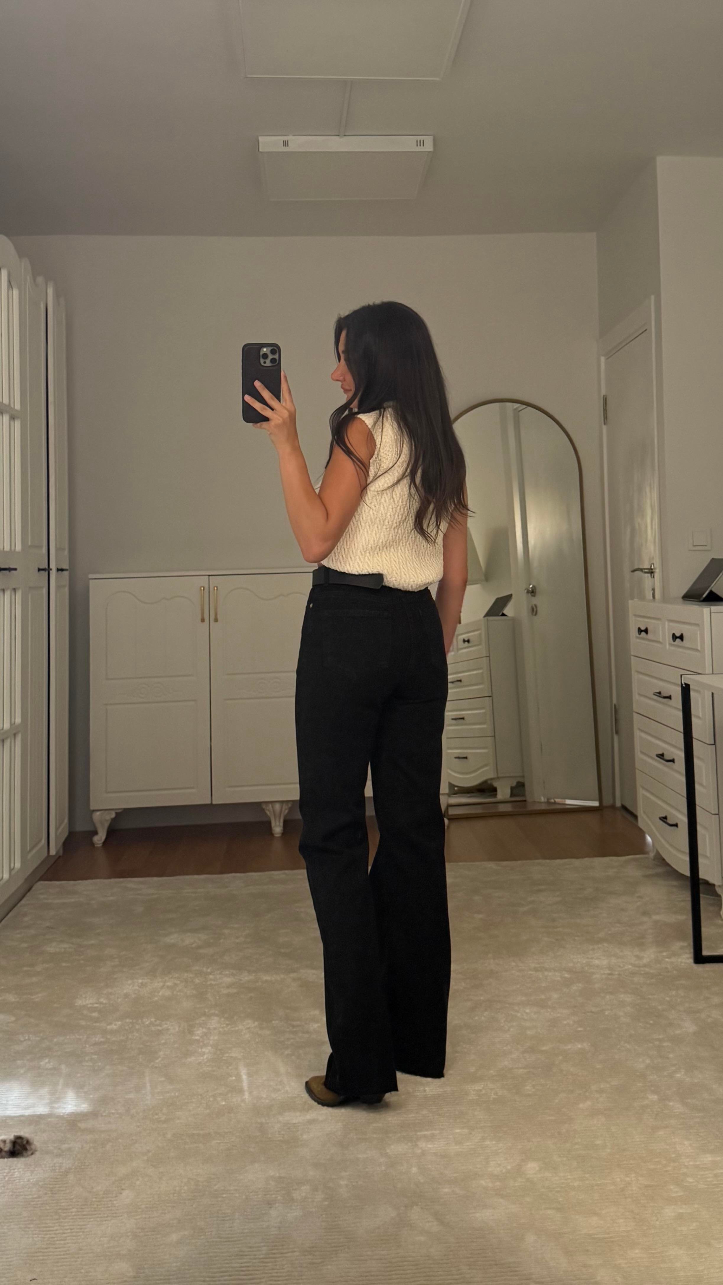 Marka Siyah Wide Leg Jean
