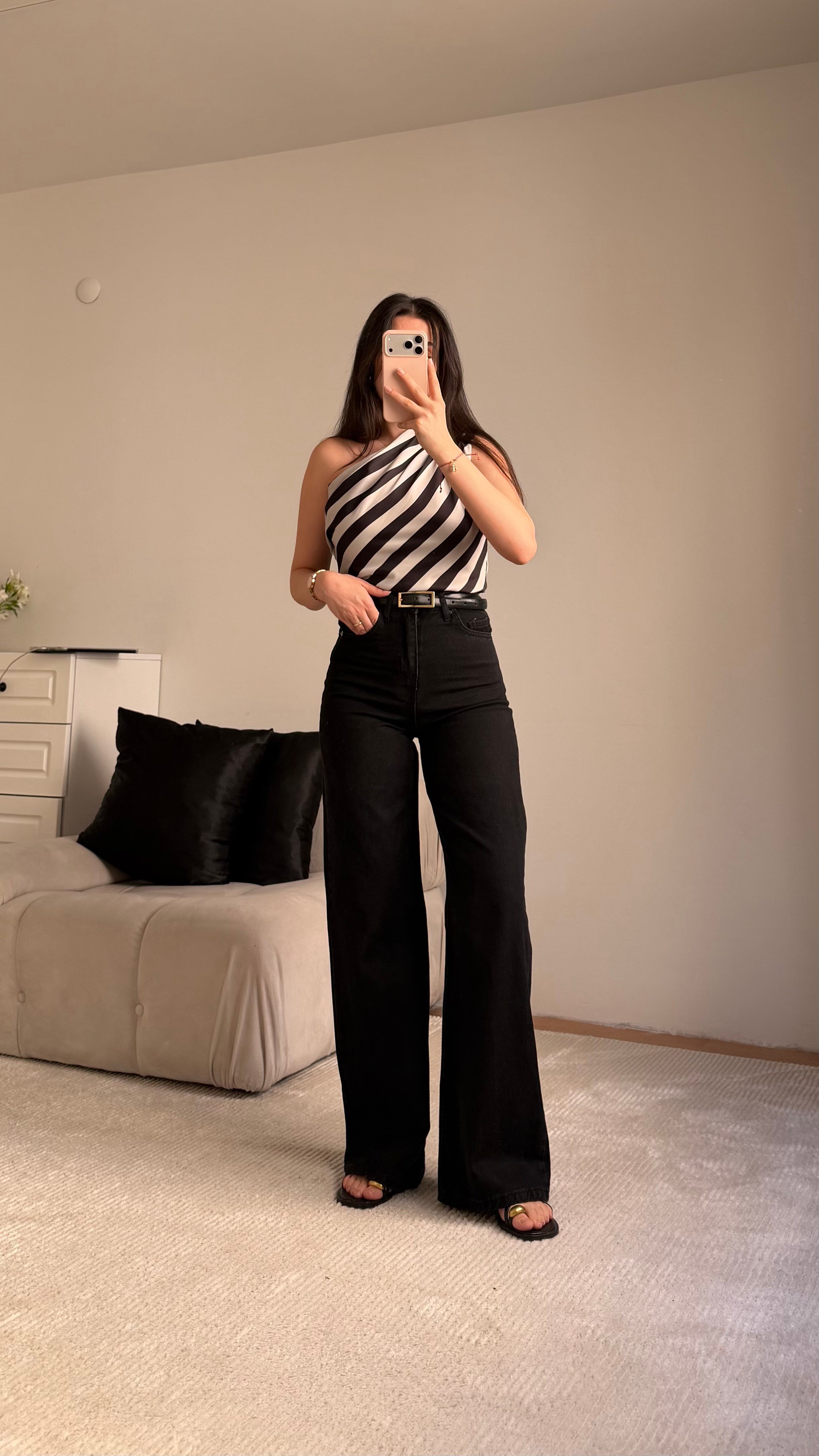Marka Siyah Wide Leg Jean