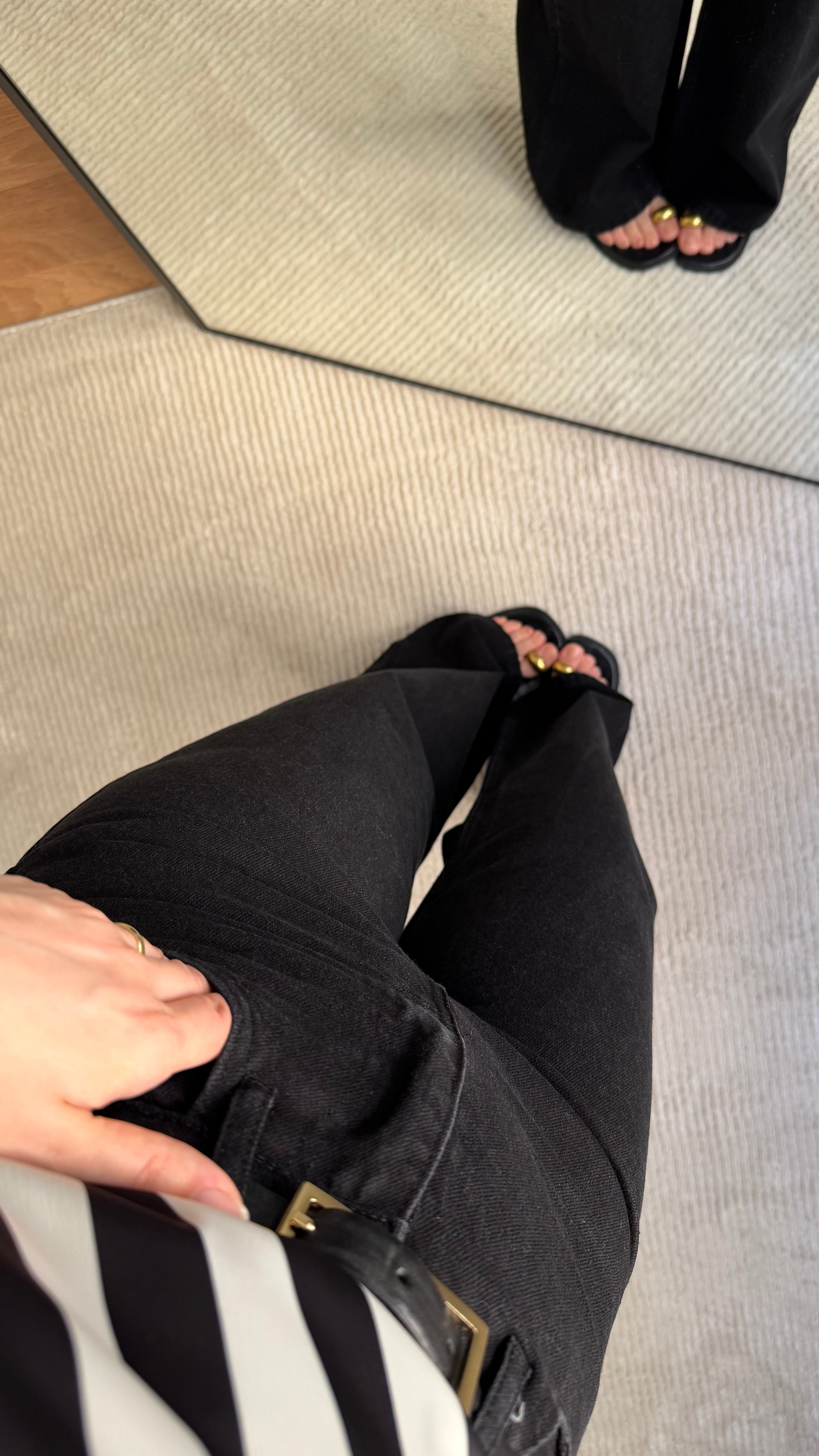 Marka Siyah Wide Leg Jean