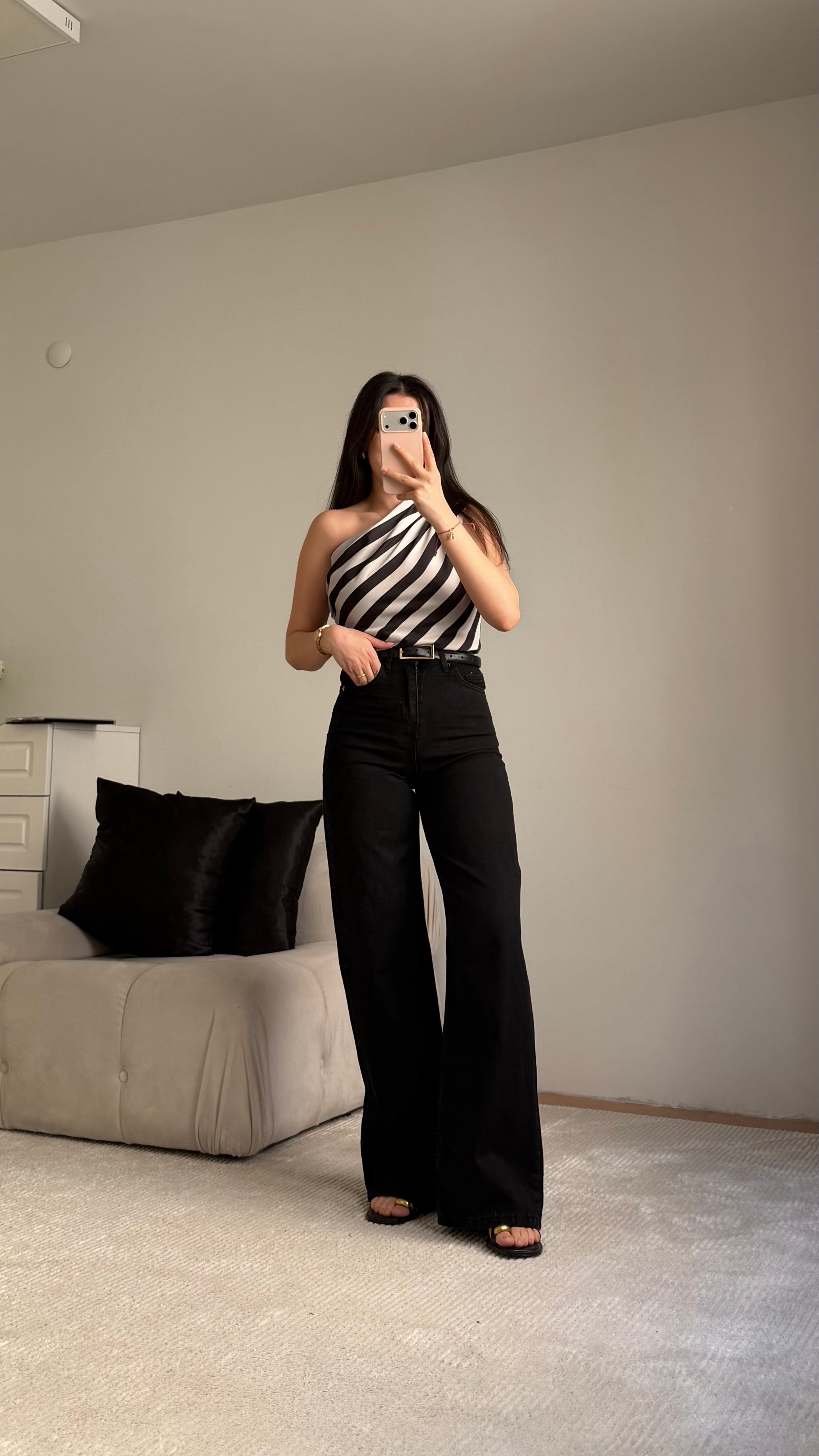 Marka Siyah Wide Leg Jean