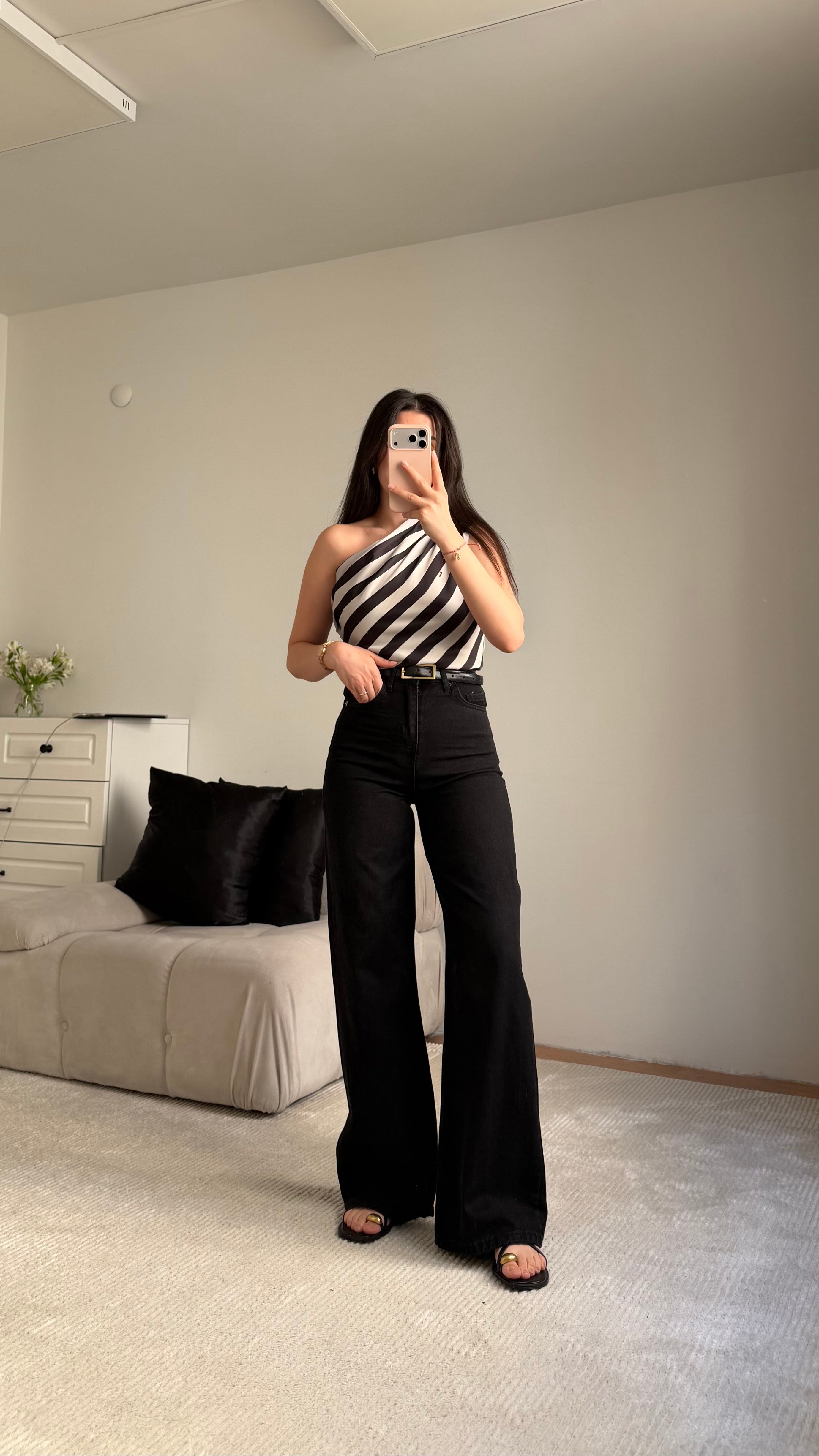 Marka Siyah Wide Leg Jean