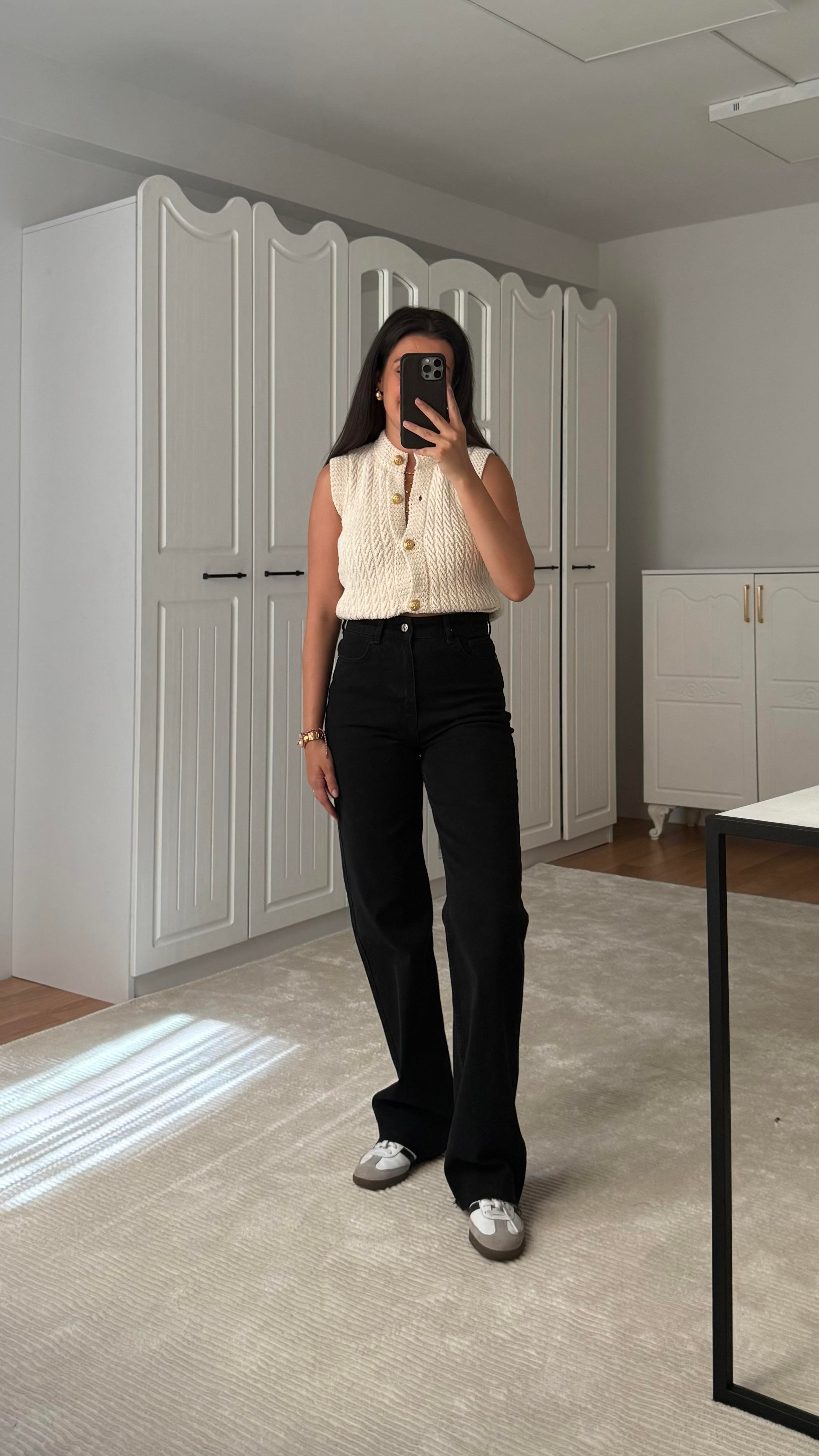 Marka Siyah Wide Leg Jean