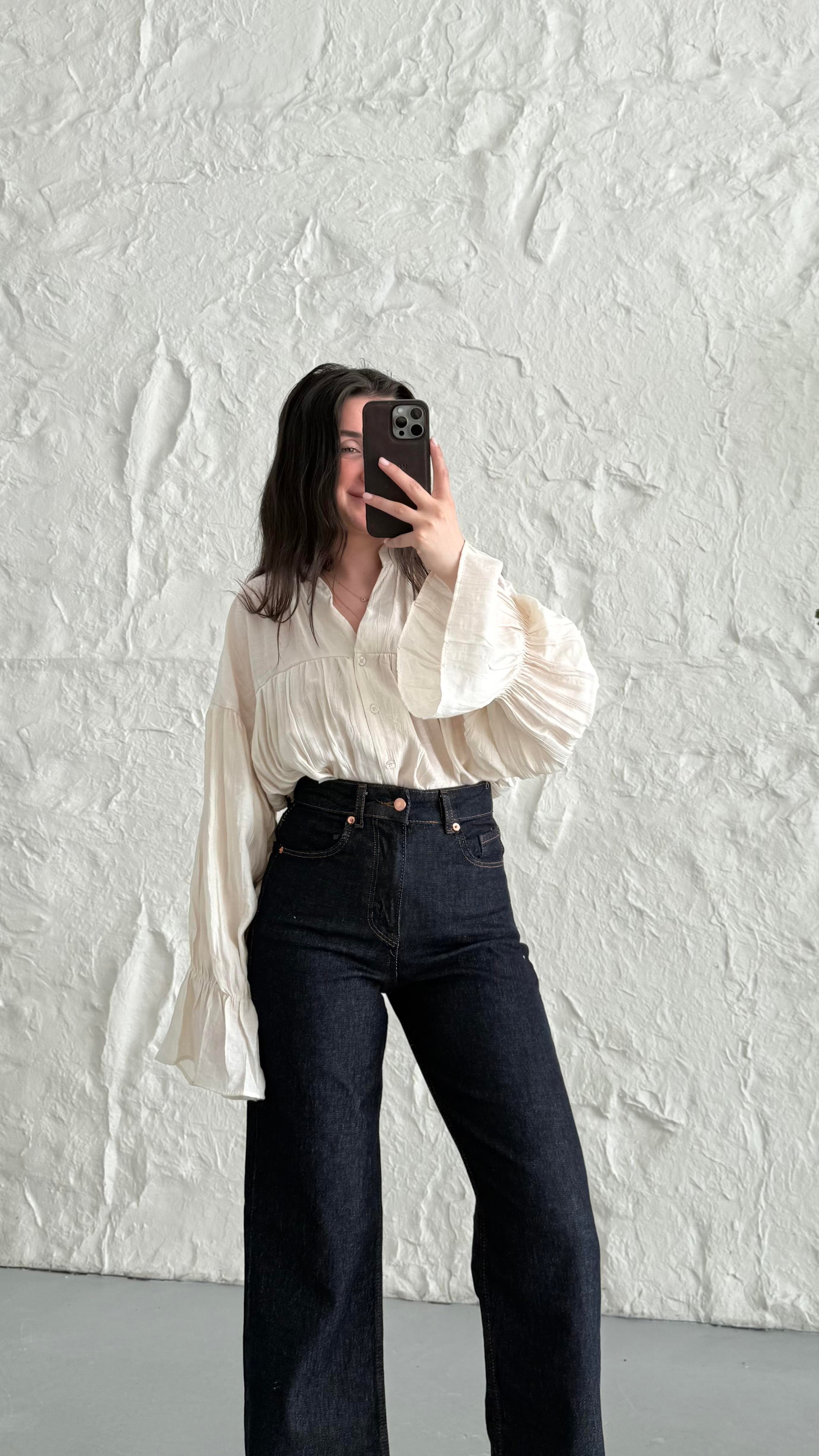 Marka Soluk Yoğun Laci Wide Leg Jean 