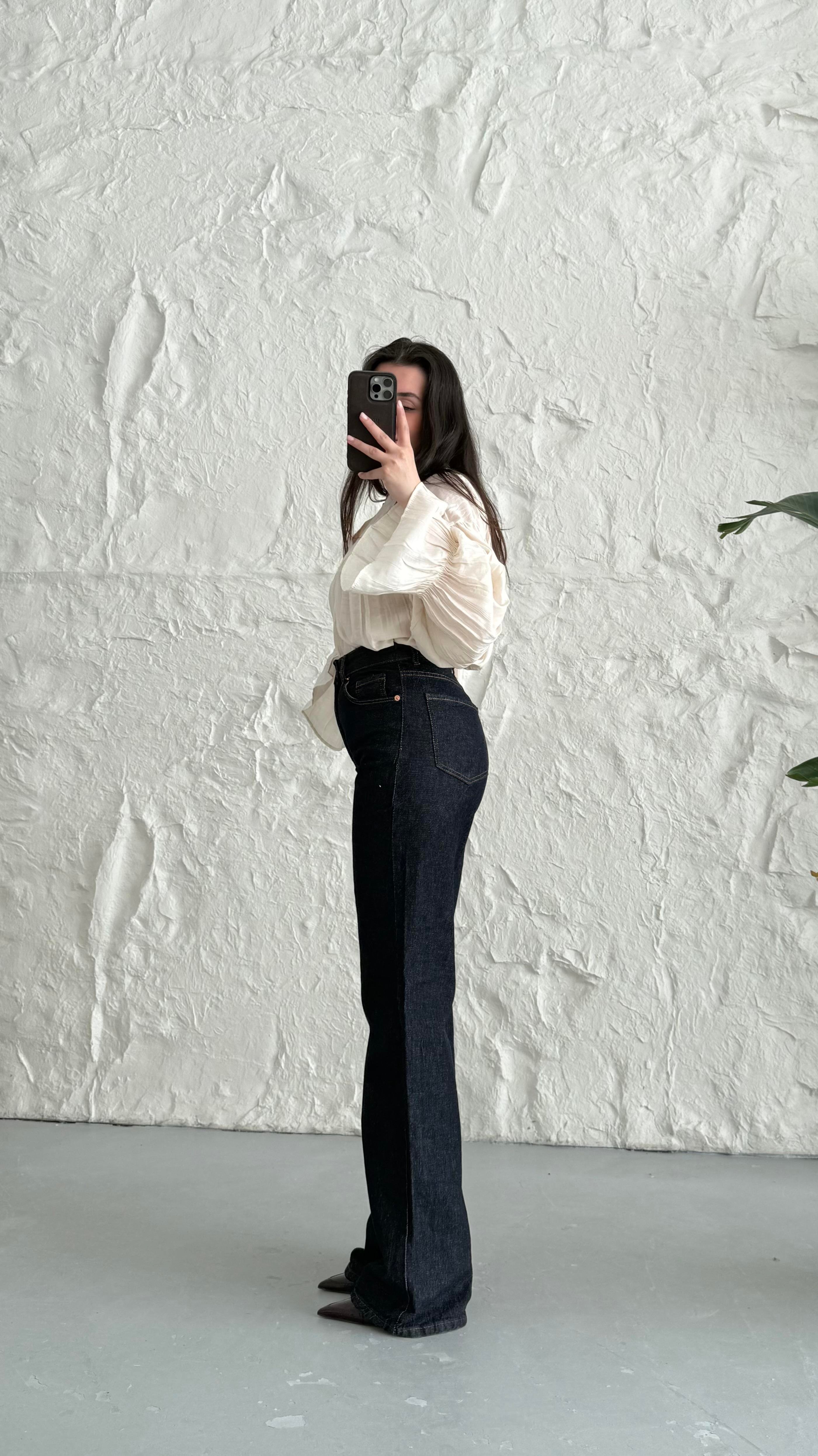 Marka Soluk Yoğun Laci Wide Leg Jean 