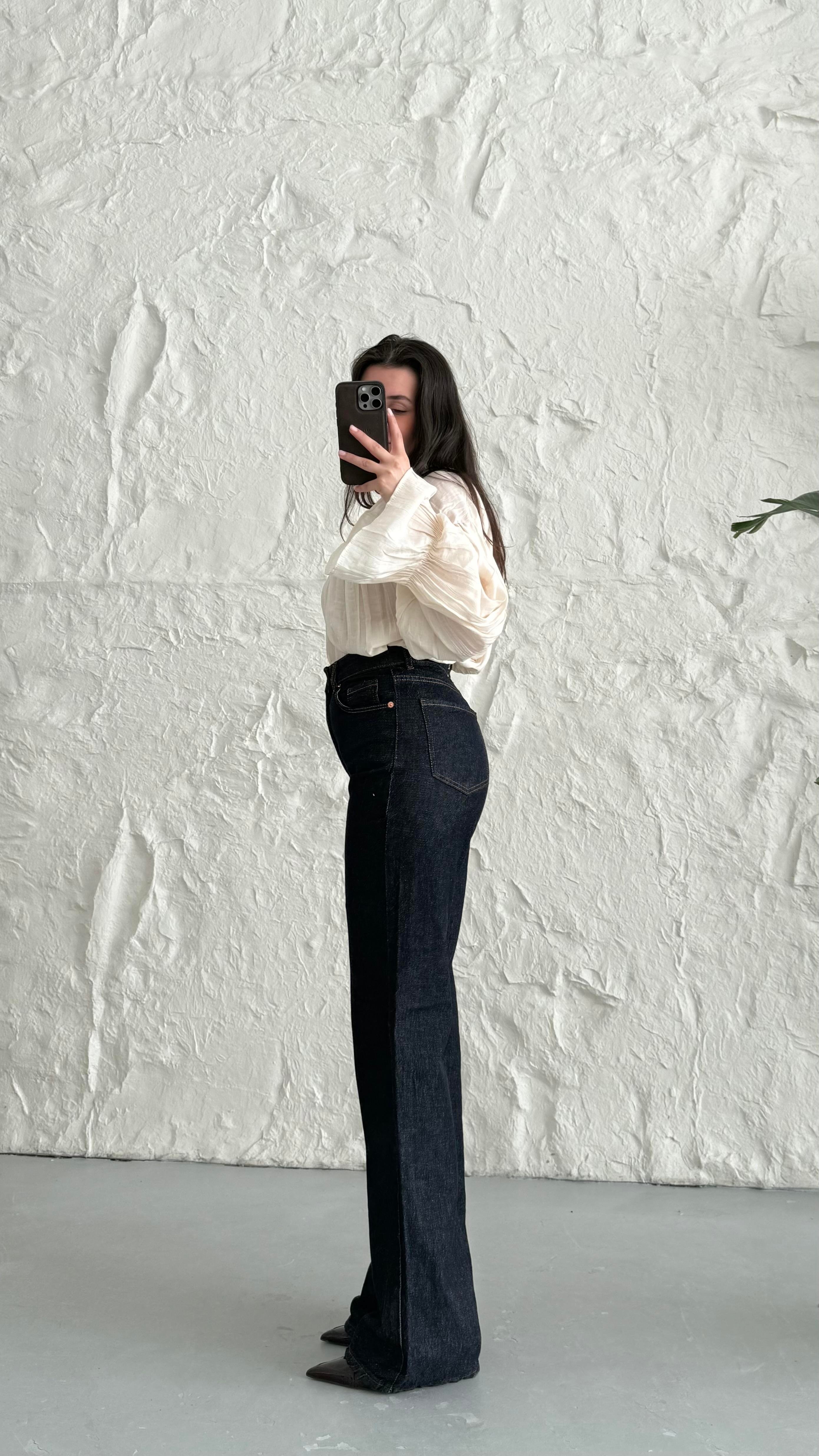 Marka Soluk Yoğun Laci Wide Leg Jean 