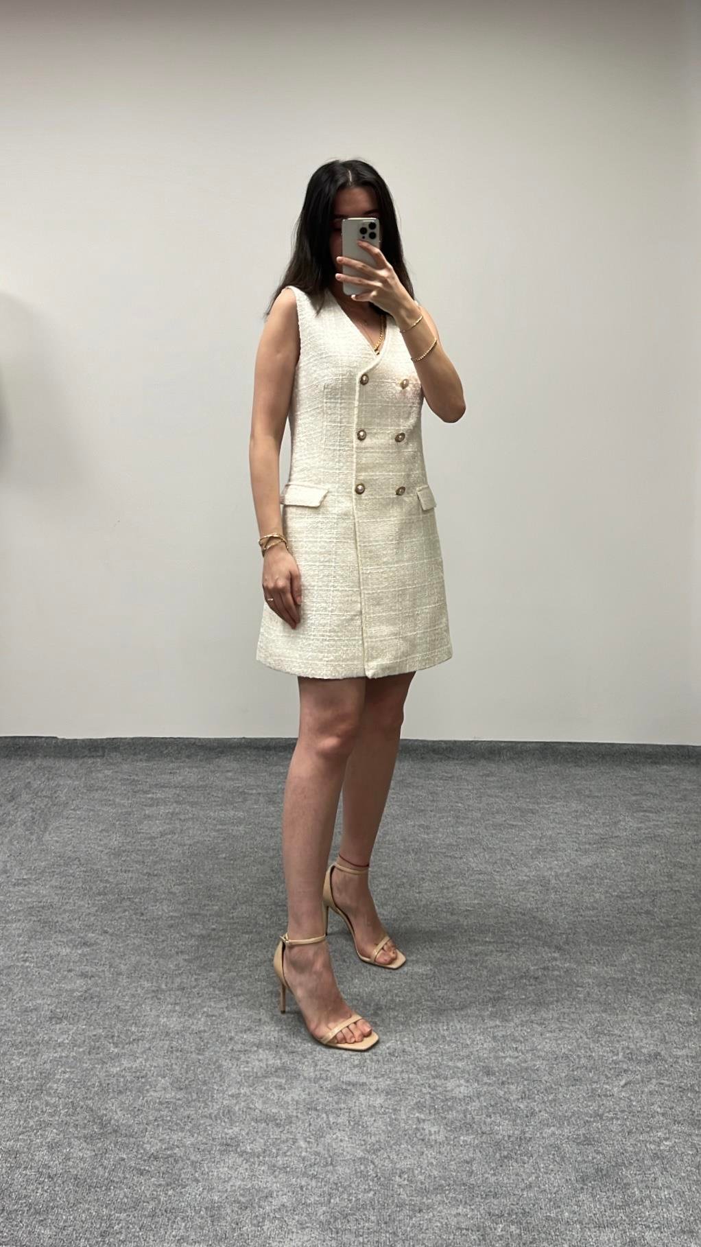 MARKA TÜVİT EKRU ELBİSE