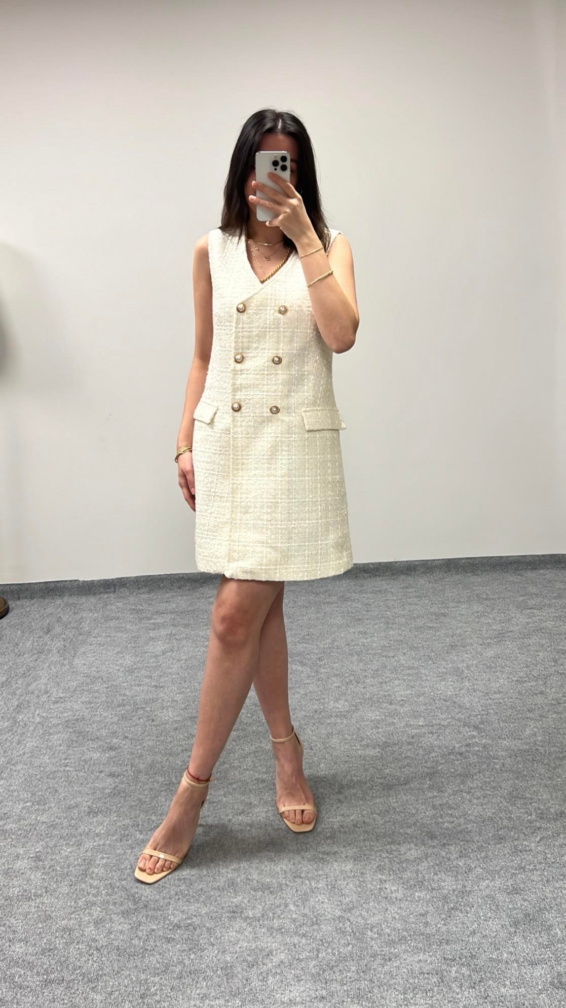 MARKA TÜVİT EKRU ELBİSE